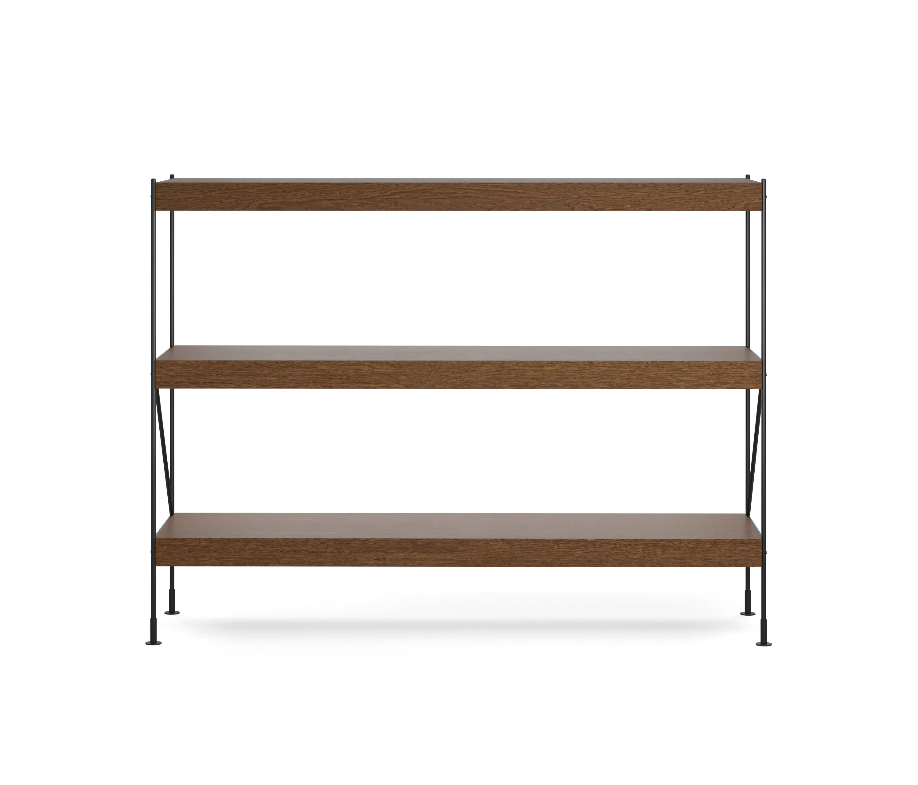 Audo Copenhagen - Zet Storage System, H114, Black Steel | Dark Stained Oak