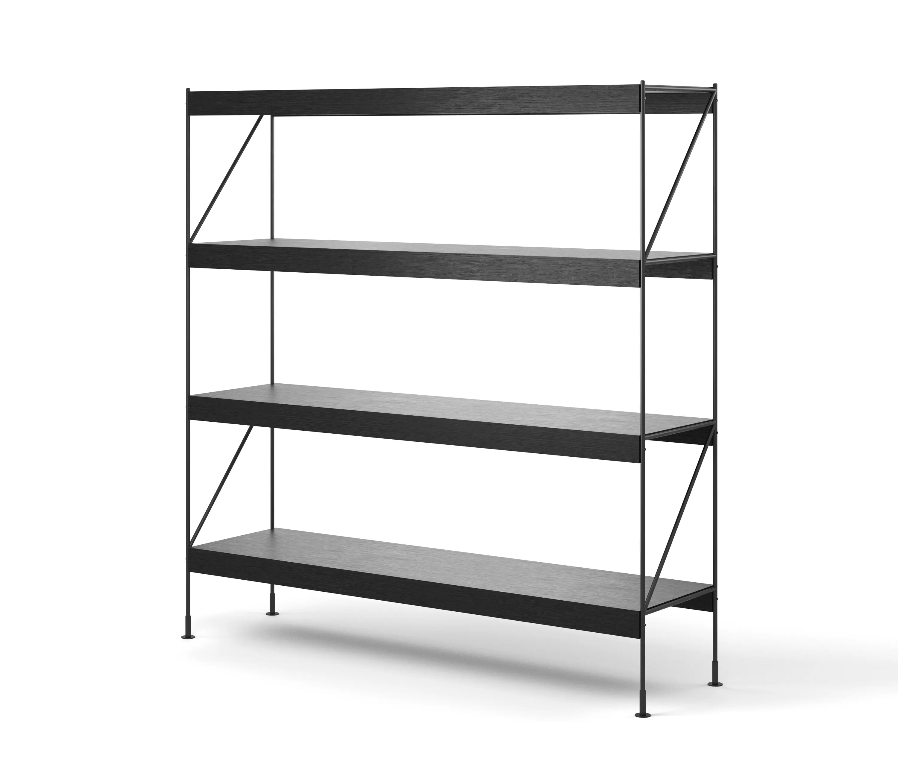 Audo Copenhagen - Zet Storage System, H158, Black Steel | Black Oak