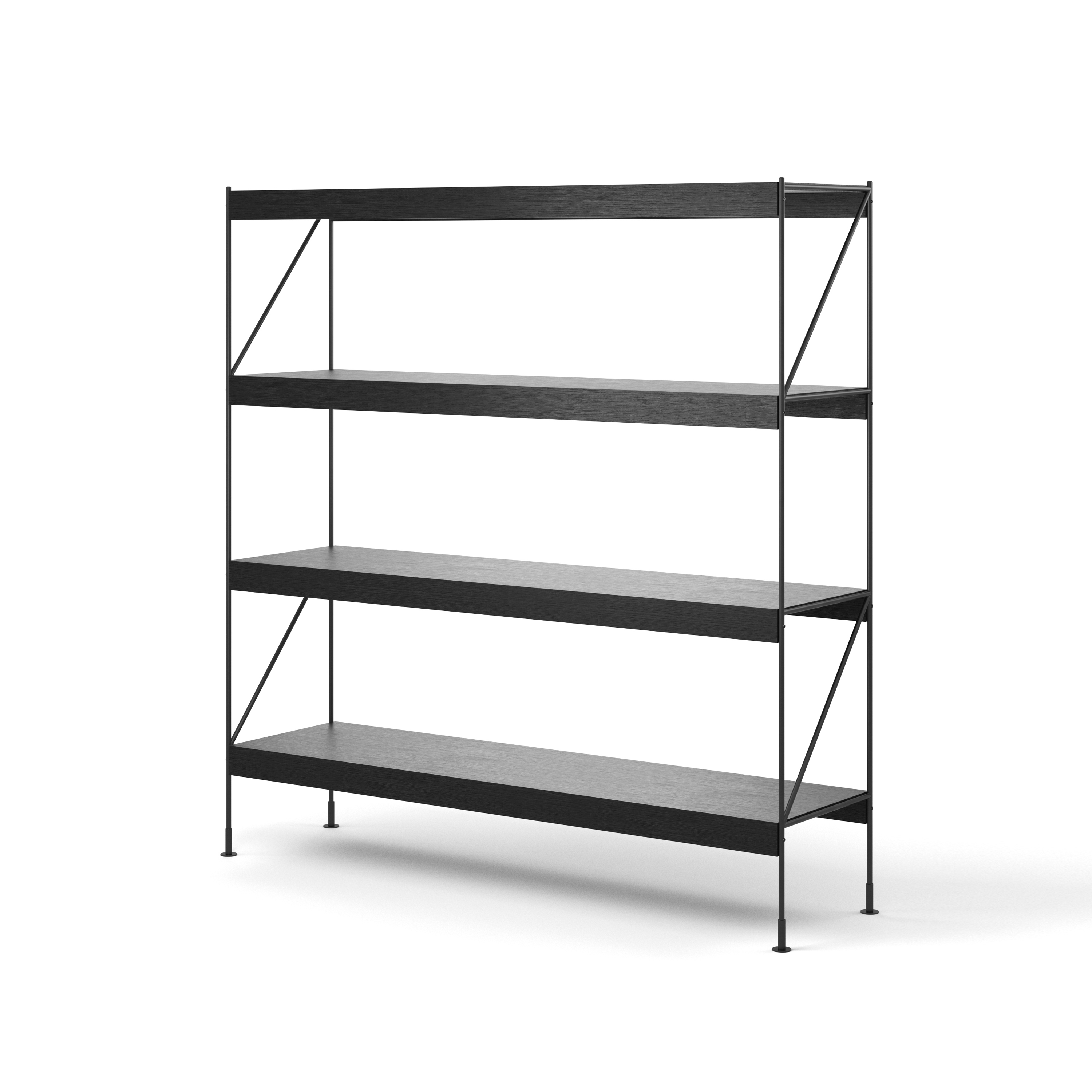 Zet Storage System, H158, Black Steel | Black Oak