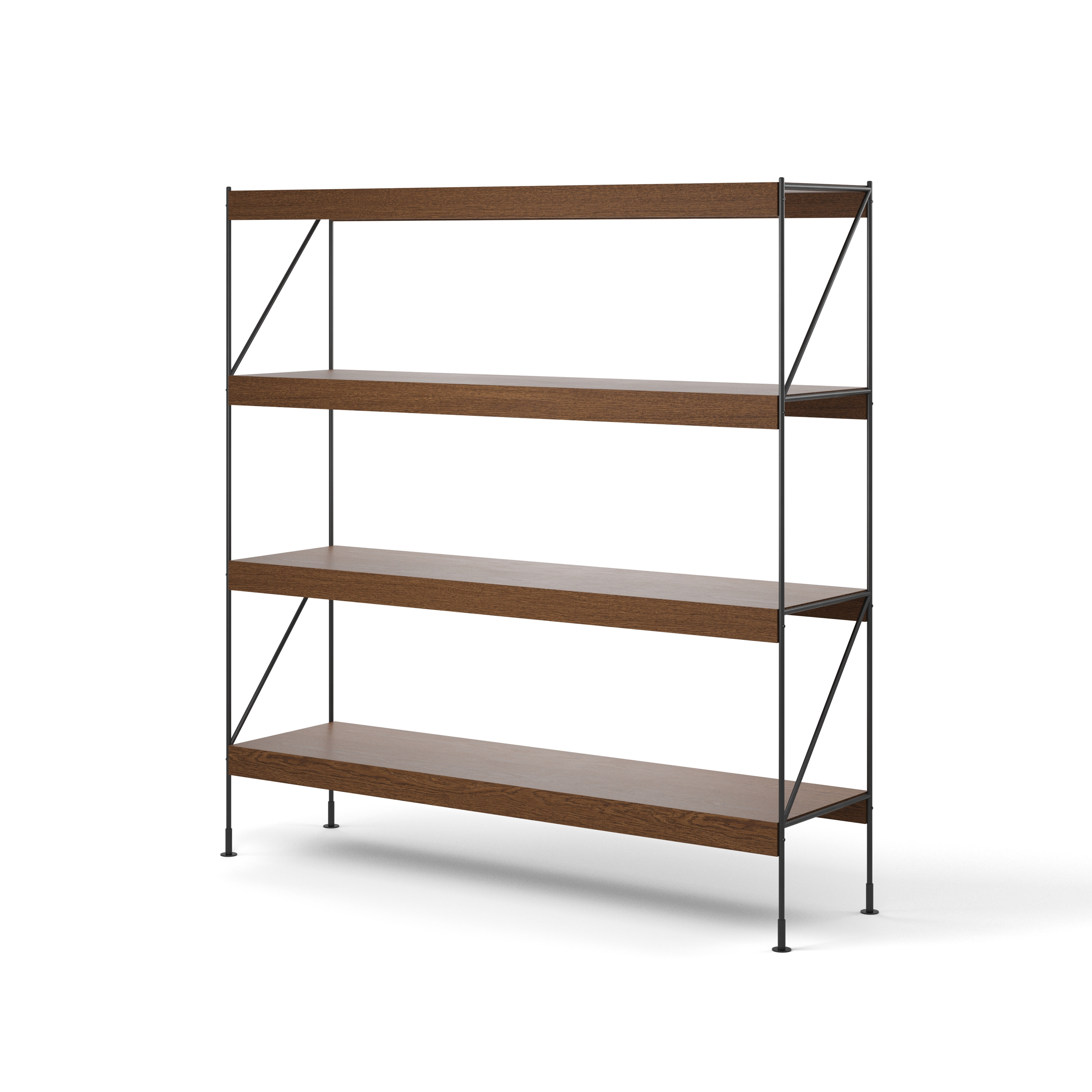 Mostra il prodotto Zet Storage System, H158, Black Steel | Dark Stained Oak del produttore Audo Copenhagen
