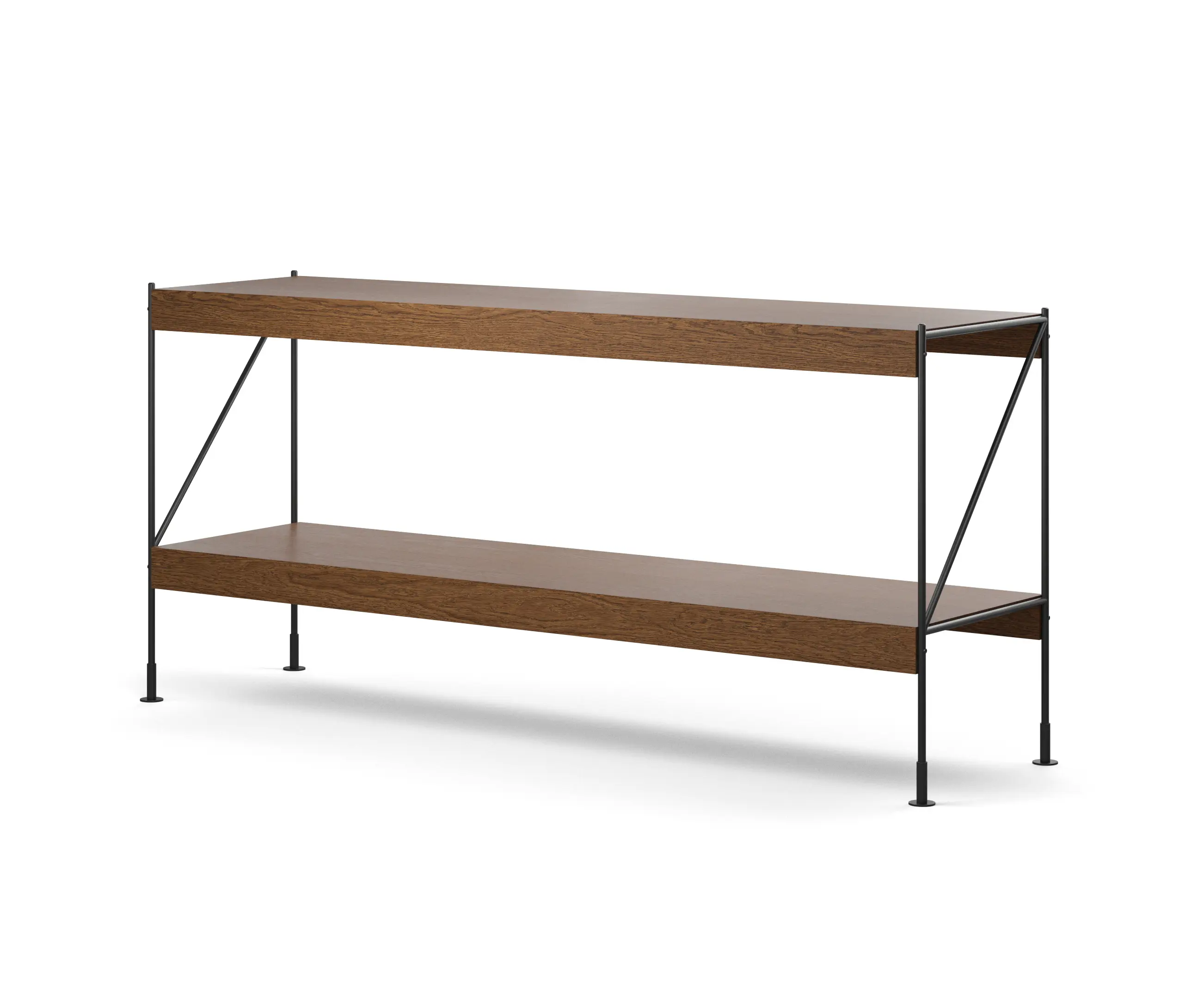 Audo Copenhagen - Zet Storage System, H70, Black Steel | Dark Stained Oak