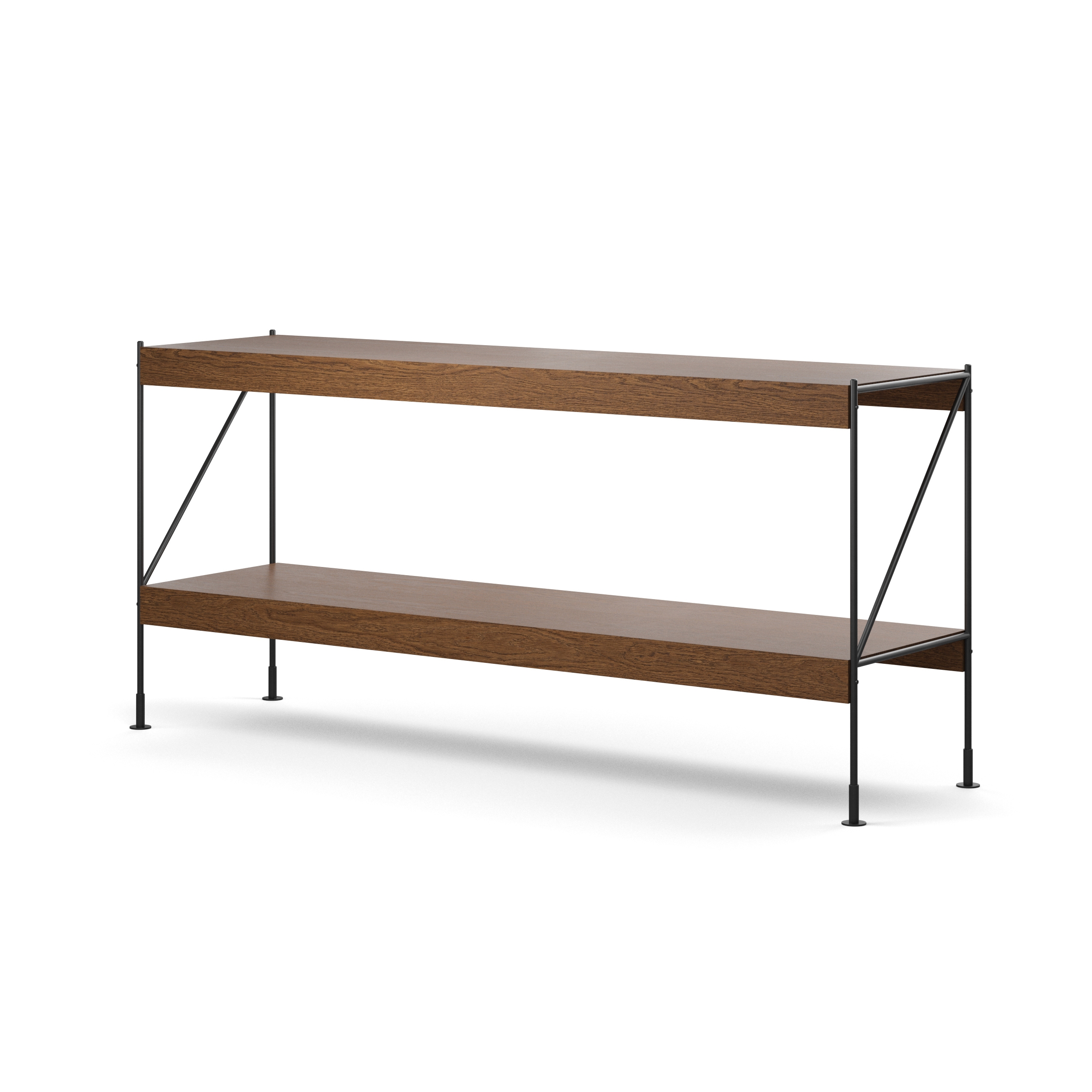Zet Storage System, H70, Black Steel | Dark Stained Oak