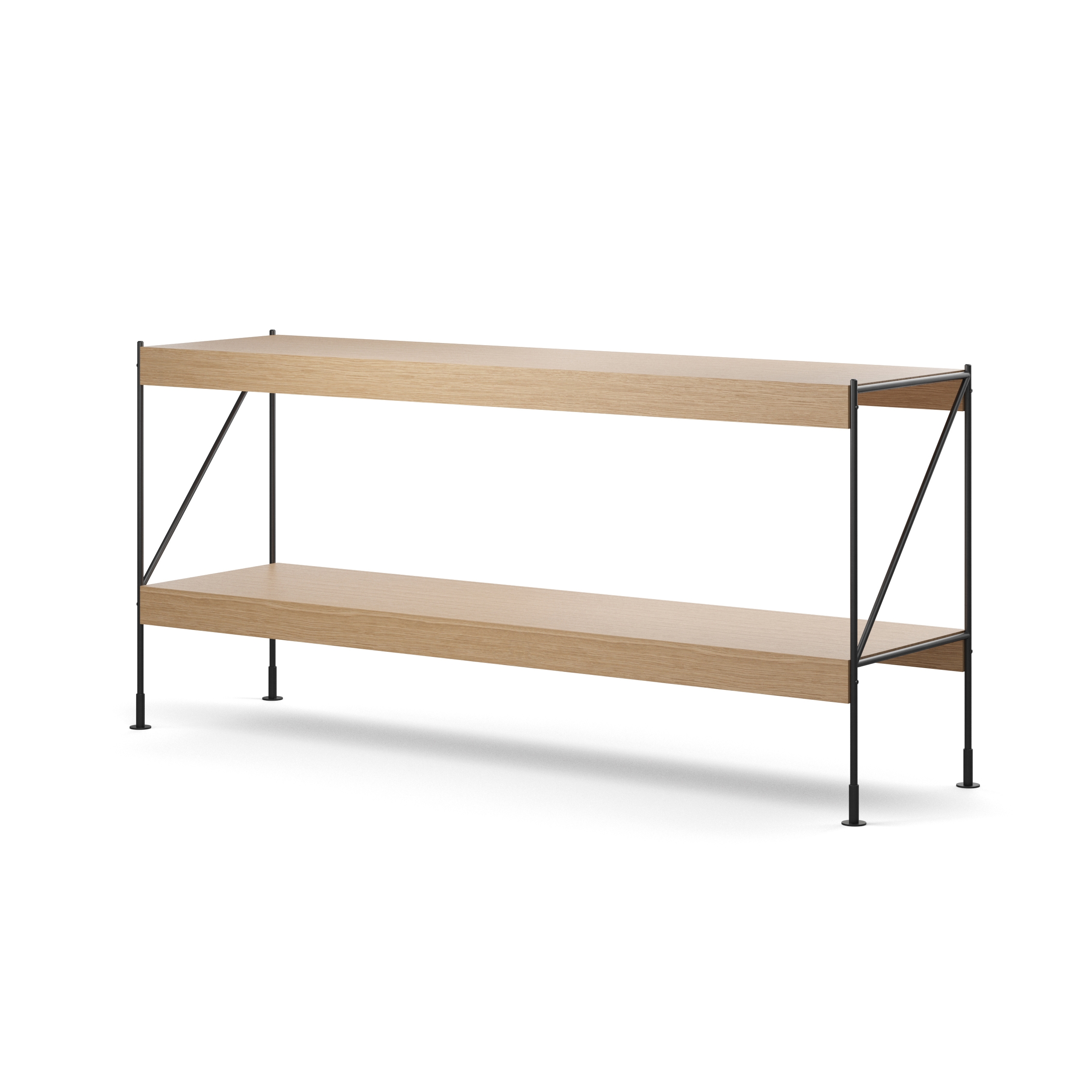 Zet Storage System, H70, Black Steel | Natural Oak