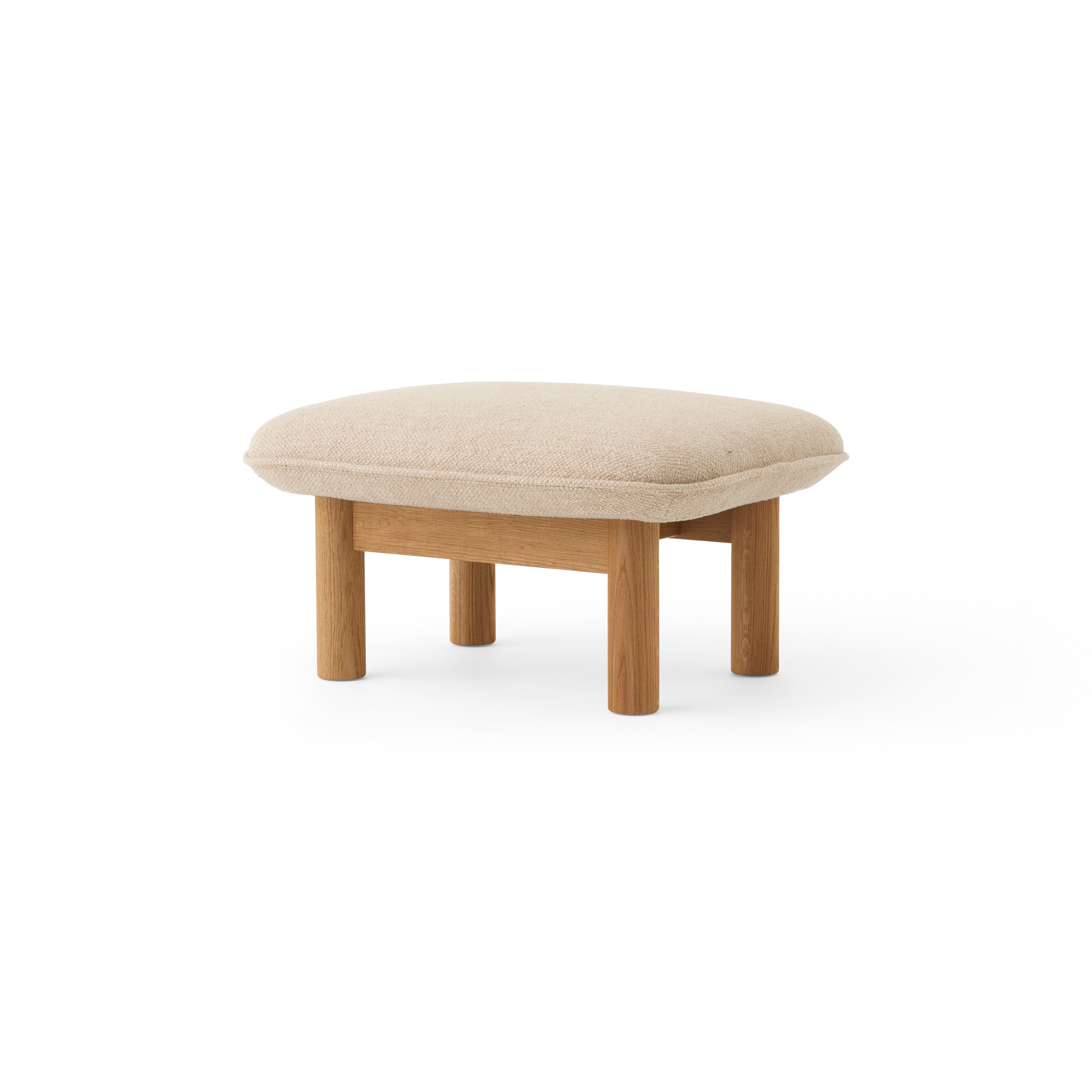 Brasilia Ottoman | Natural Oak | Audo Bouclé 02