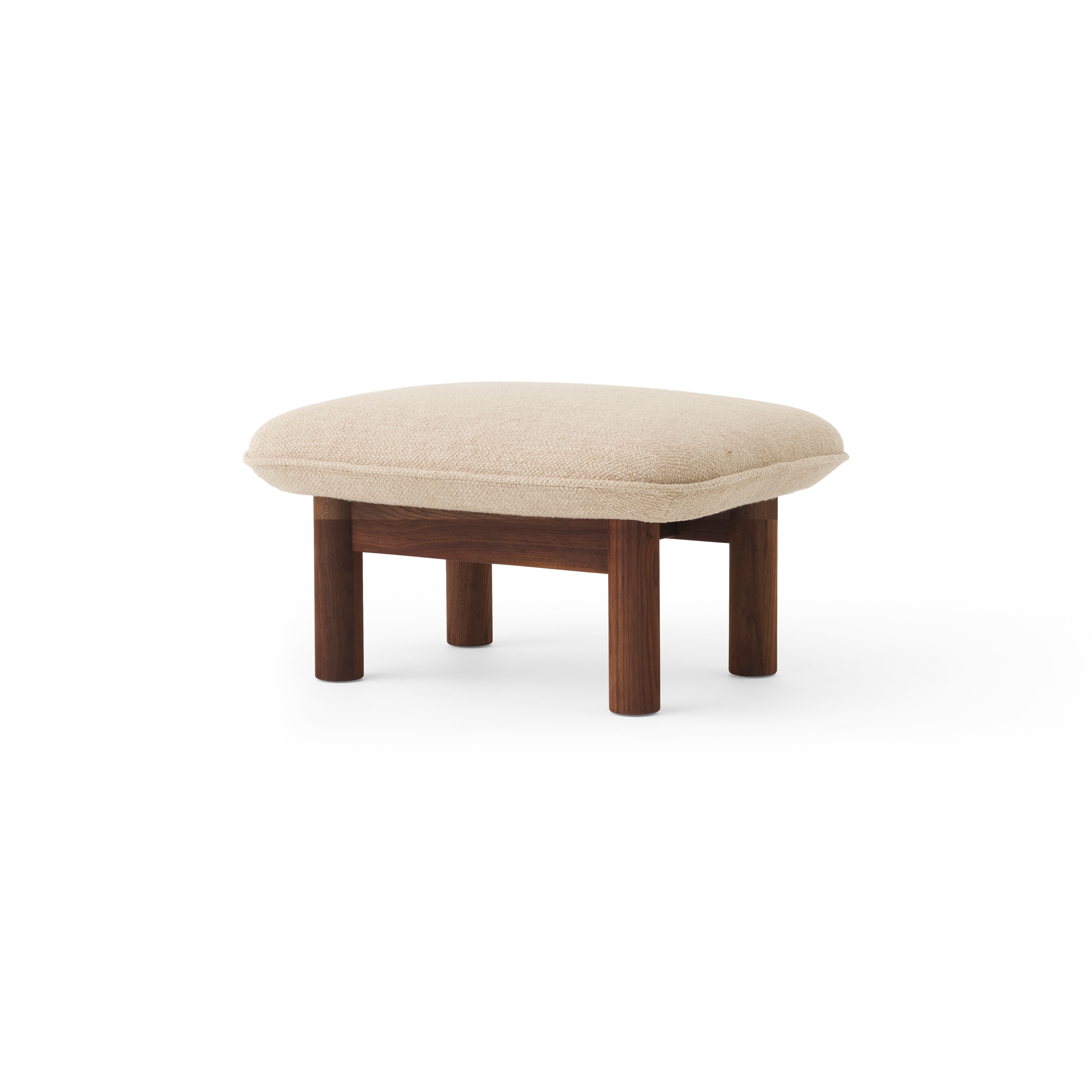 Brasilia Ottoman | Walnut | Audo Bouclé 02