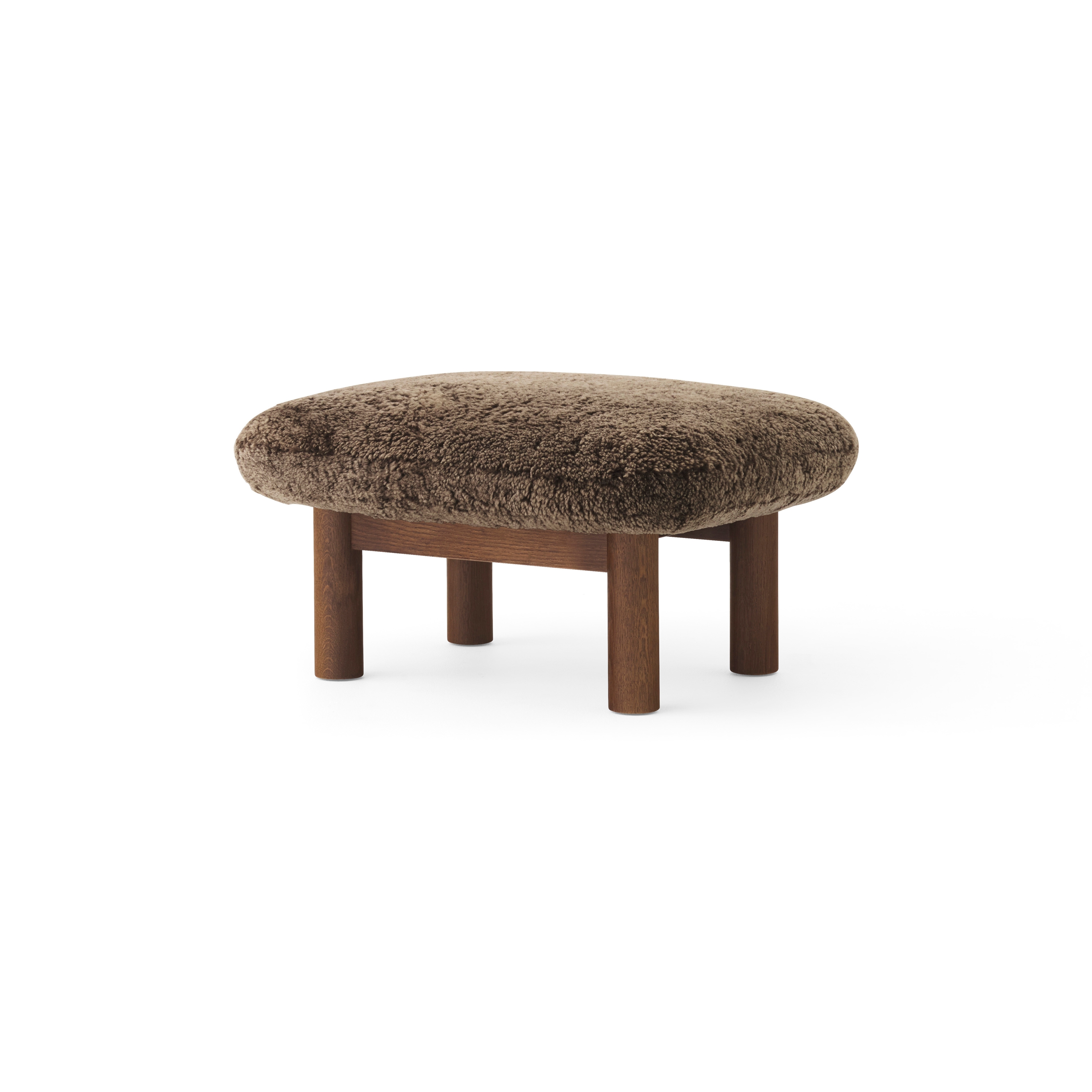 Display product Brasilia Ottoman | Dark Stained Oak | Sheepskin, Root from manufacturer Audo Copenhagen