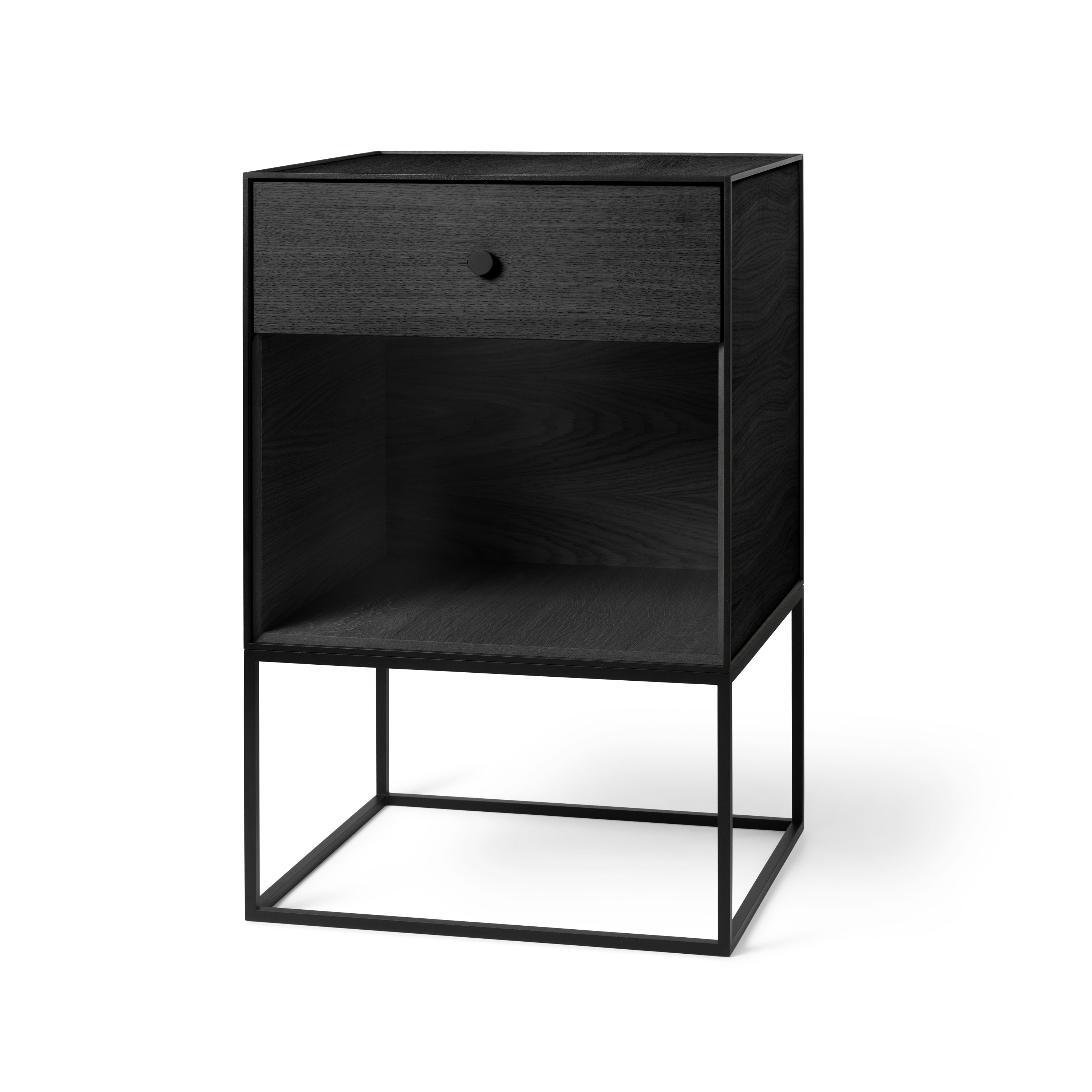 Frame 49 Sideboard With 1 Drawer, Black Stained Ash