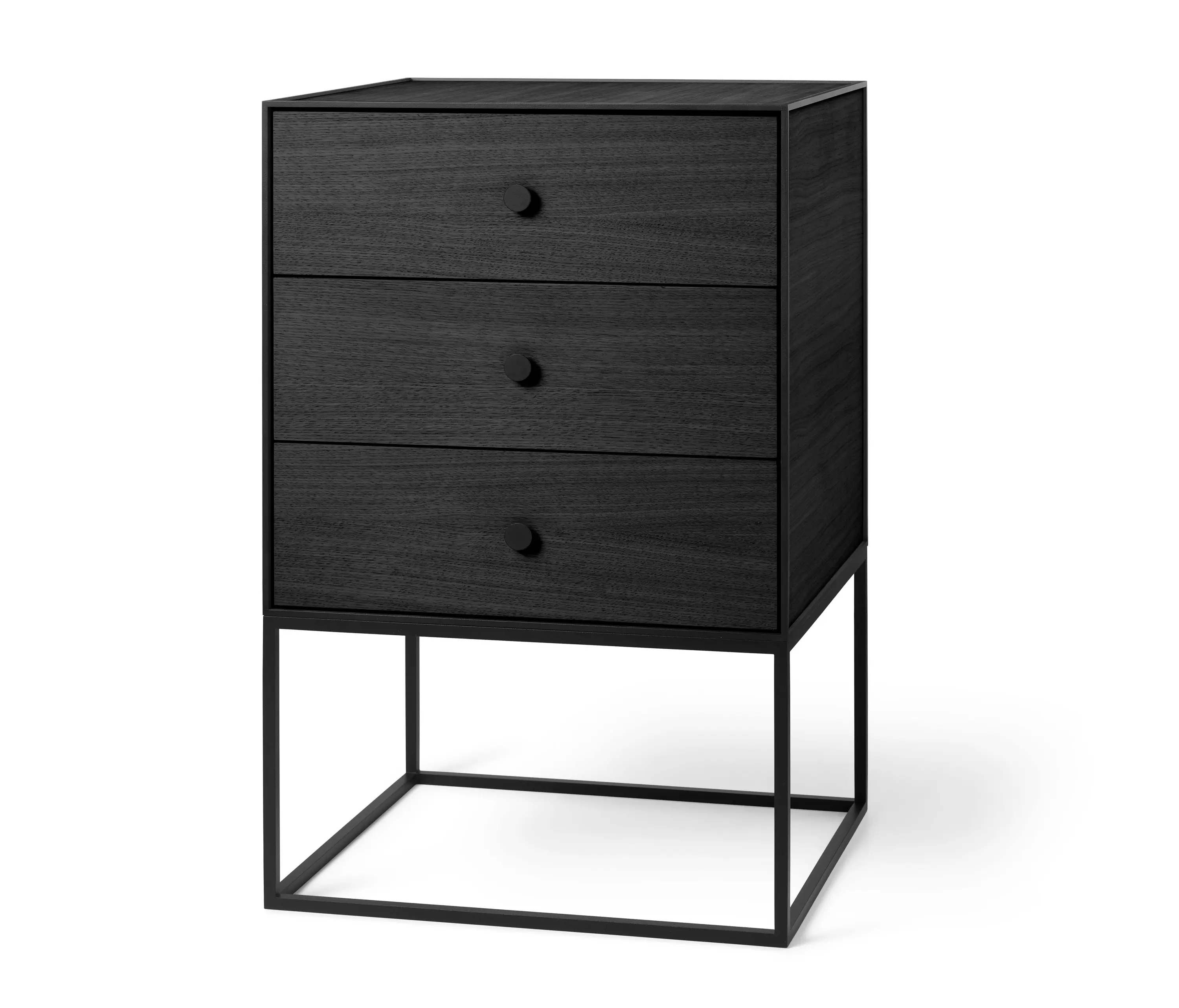 Audo Copenhagen - Frame 49 Sideboard With 3 Drawers, Black Stained Ash