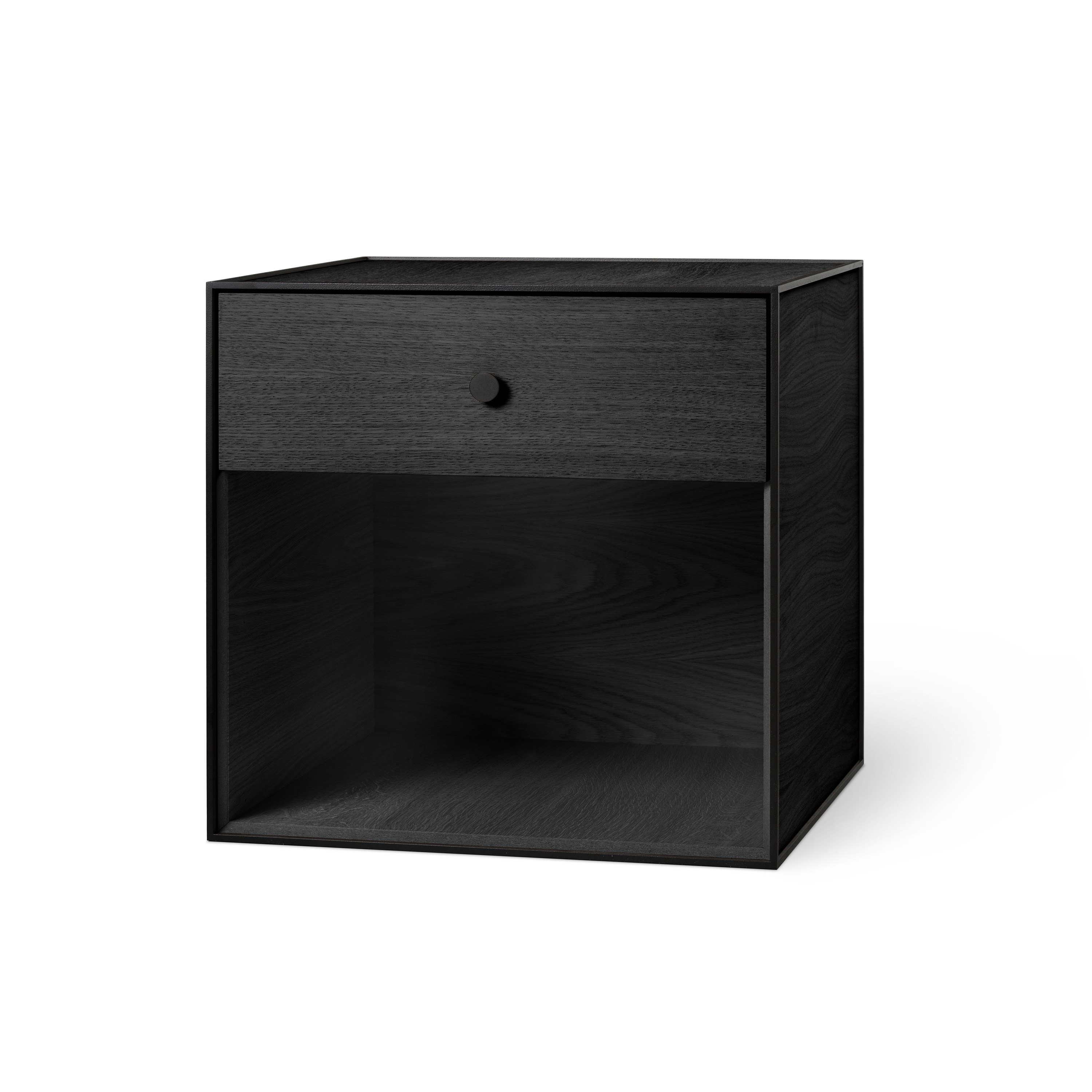 Frame 49 With 1 Drawer, Black Stained Ash