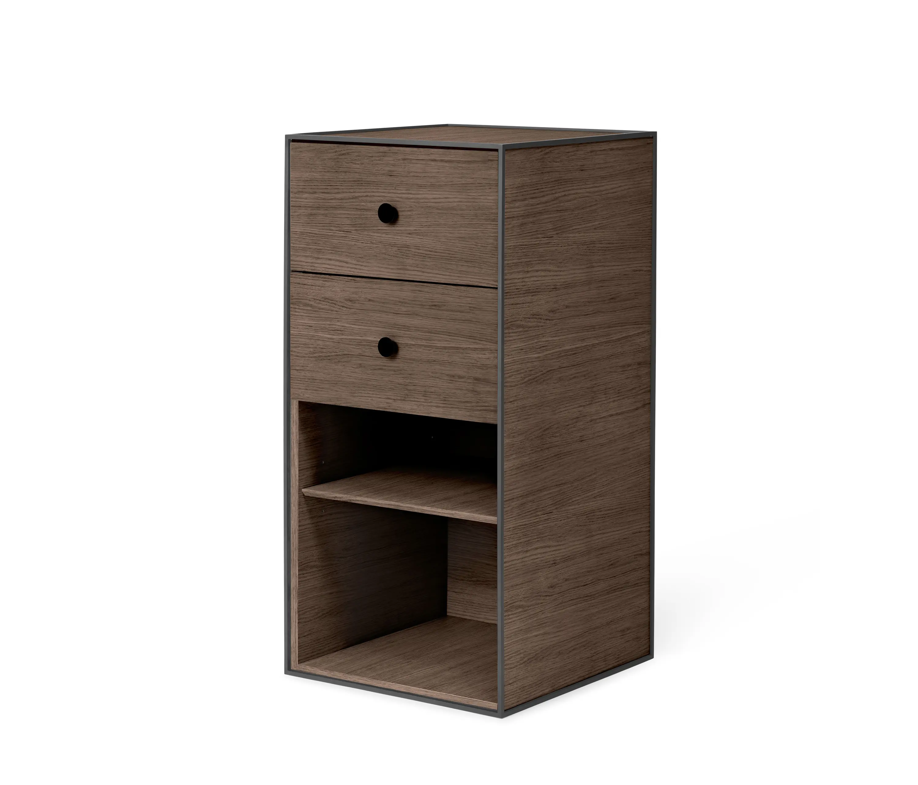 Audo Copenhagen - Frame 70 With 1 Shelf And 2 Drawers, Smoked Oak