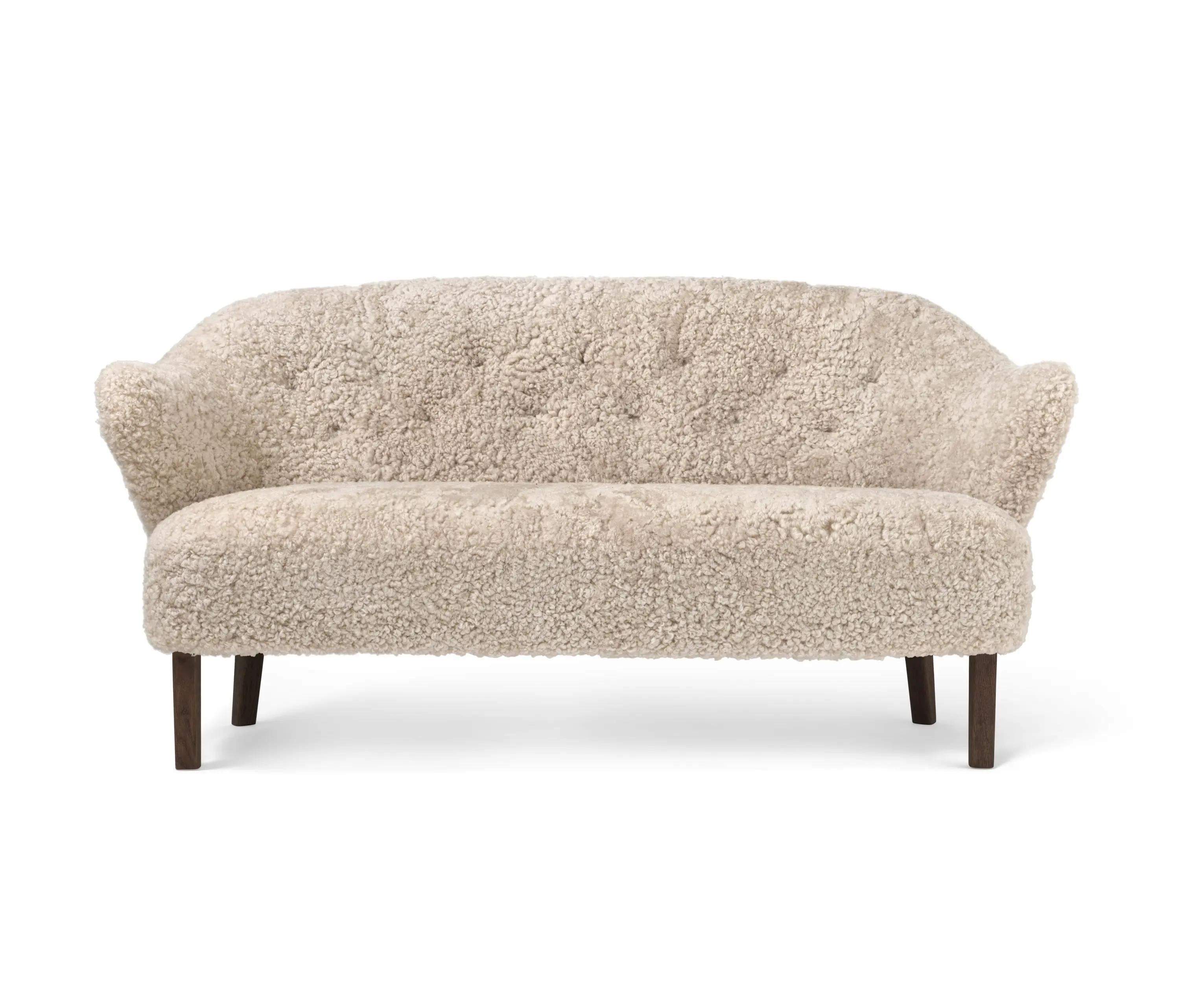 Audo Copenhagen - Ingeborg Sofa Sheepskin, Moonlight/Dark Oiled Oak