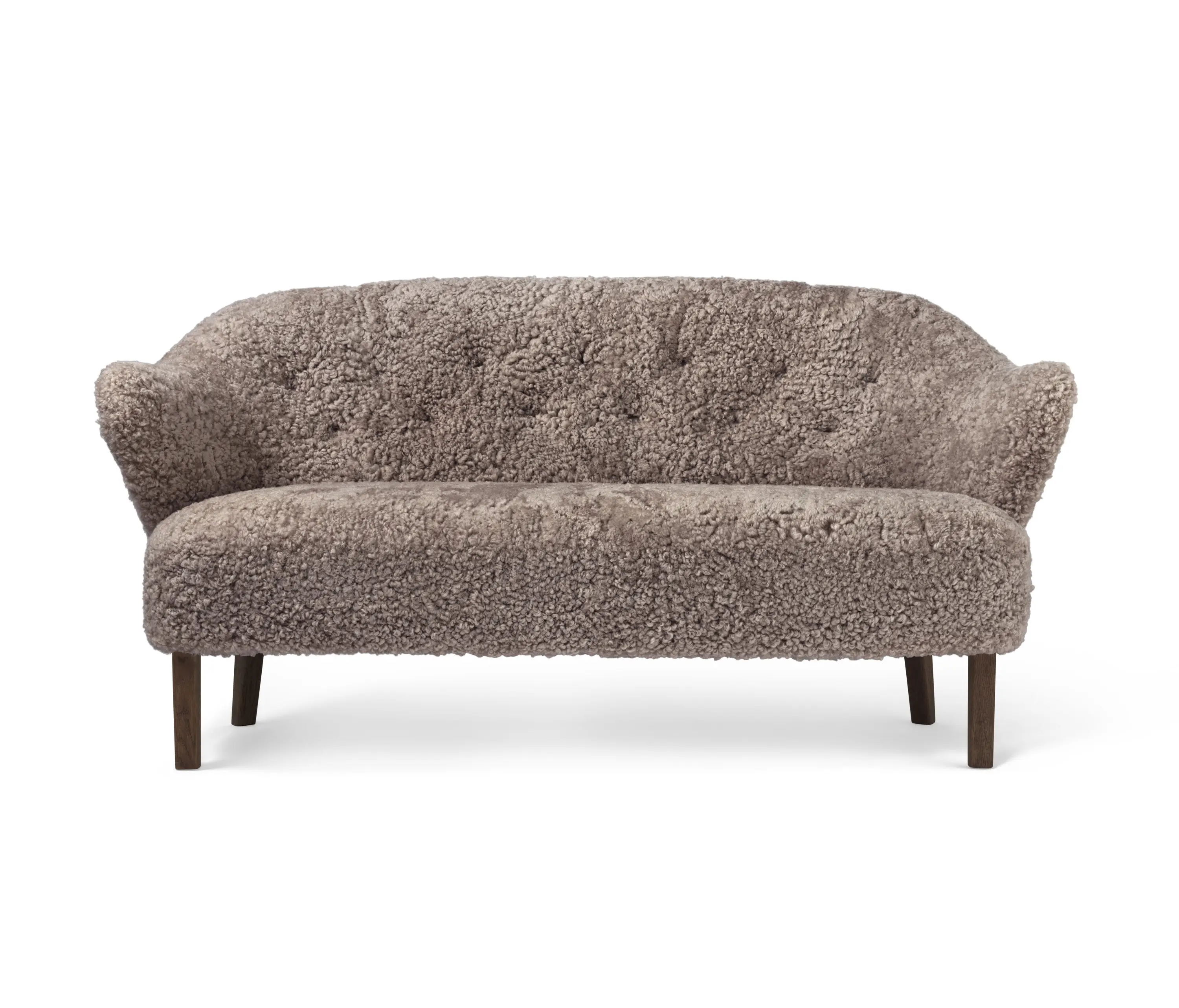 Audo Copenhagen - Ingeborg Sofa Sheepskin, Sahara/Dark Oiled Oak