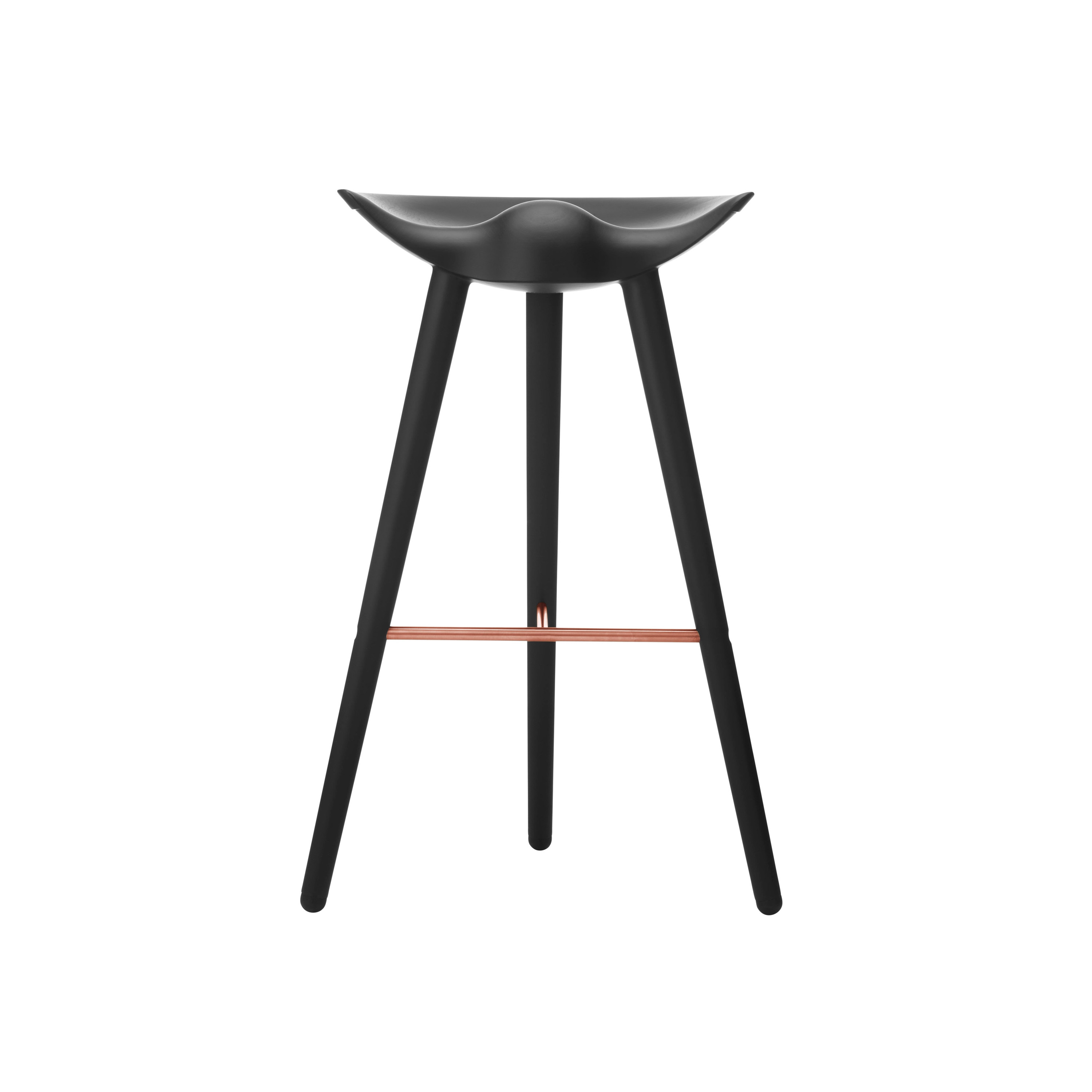 ML42 Bar Stool, Black Stained Beech/Copper