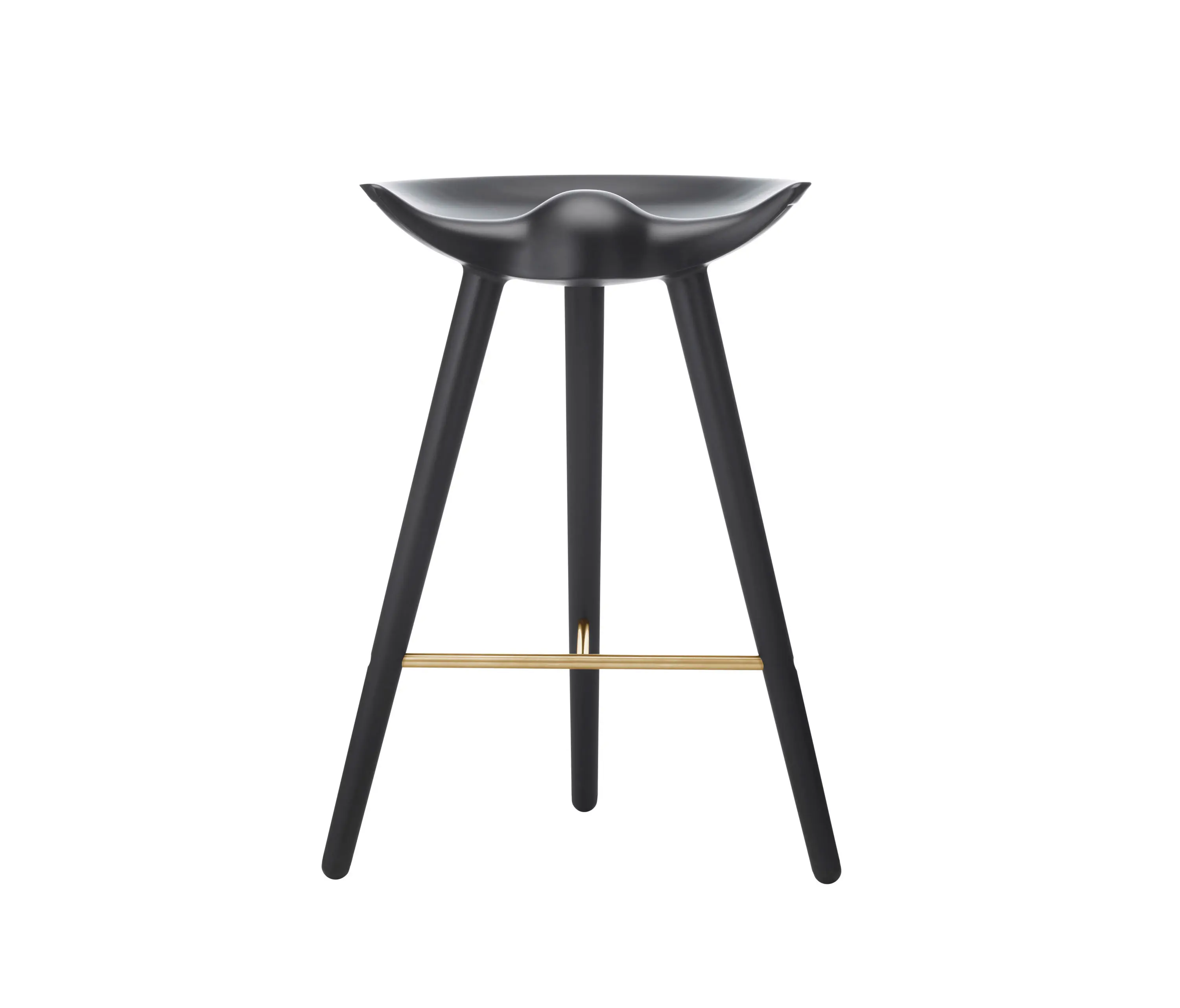 Audo Copenhagen - ML42 Counter Stool, Black Stained Beech/Brass