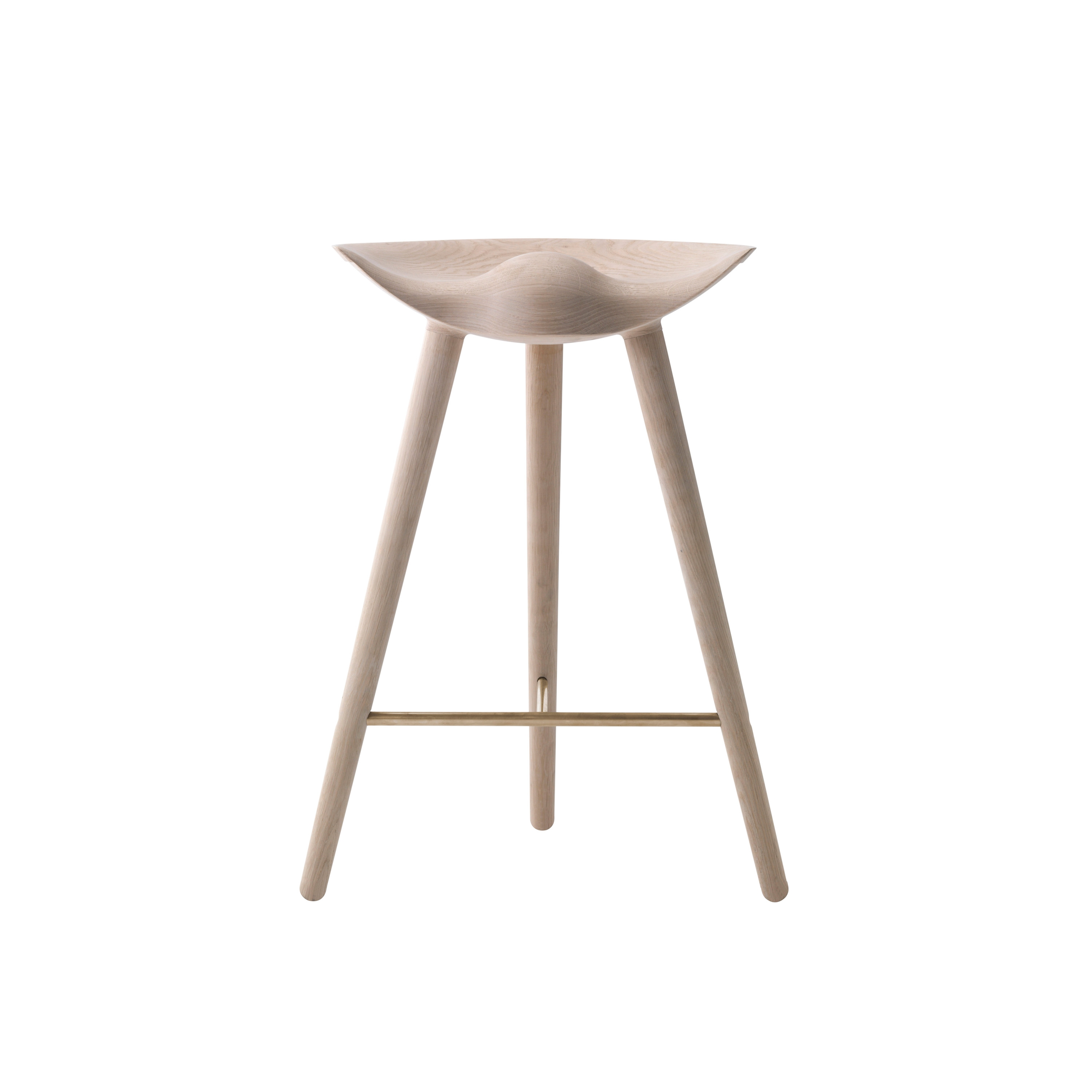 Display product ML42 Counter Stool, Soap Treated Oak/Brass from manufacturer Audo Copenhagen