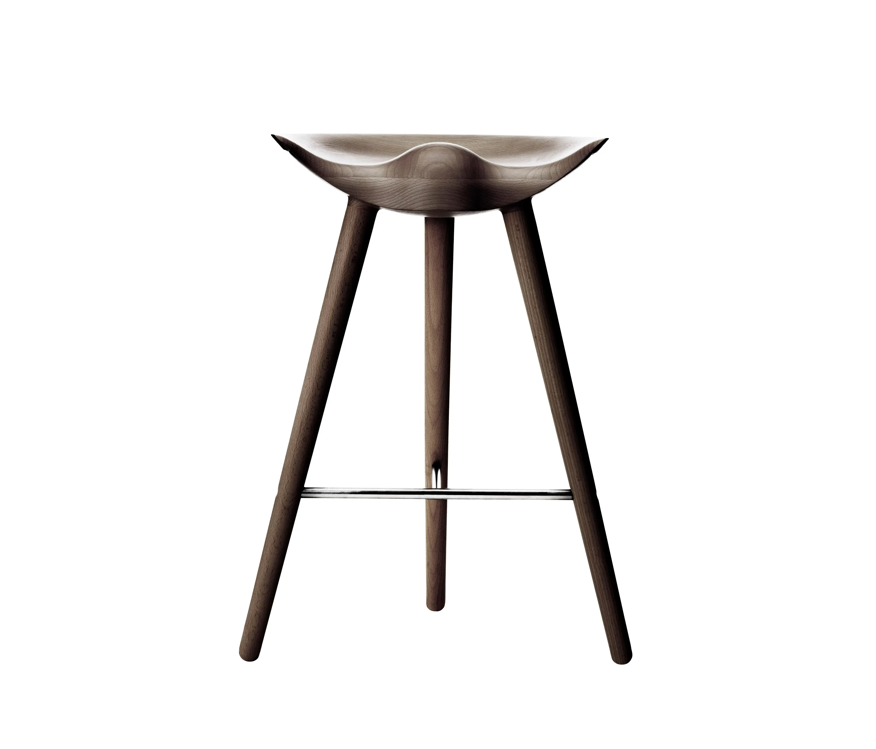 Audo Copenhagen - ML42 Counter Stool, Brown Oiled Oak/Stainless Steel
