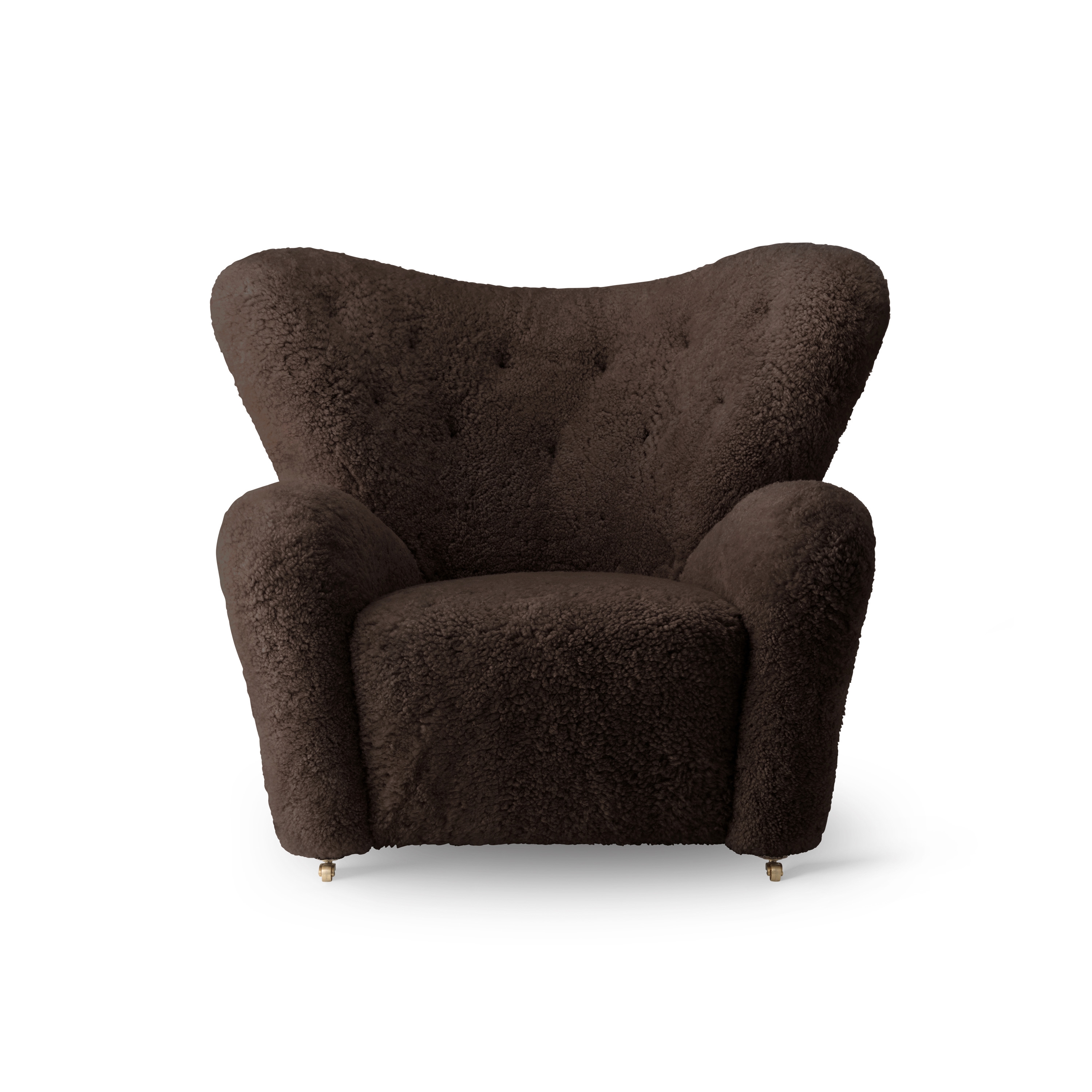 The Tired Man Sheepskin, Off Espresso/Dark Oiled Oak