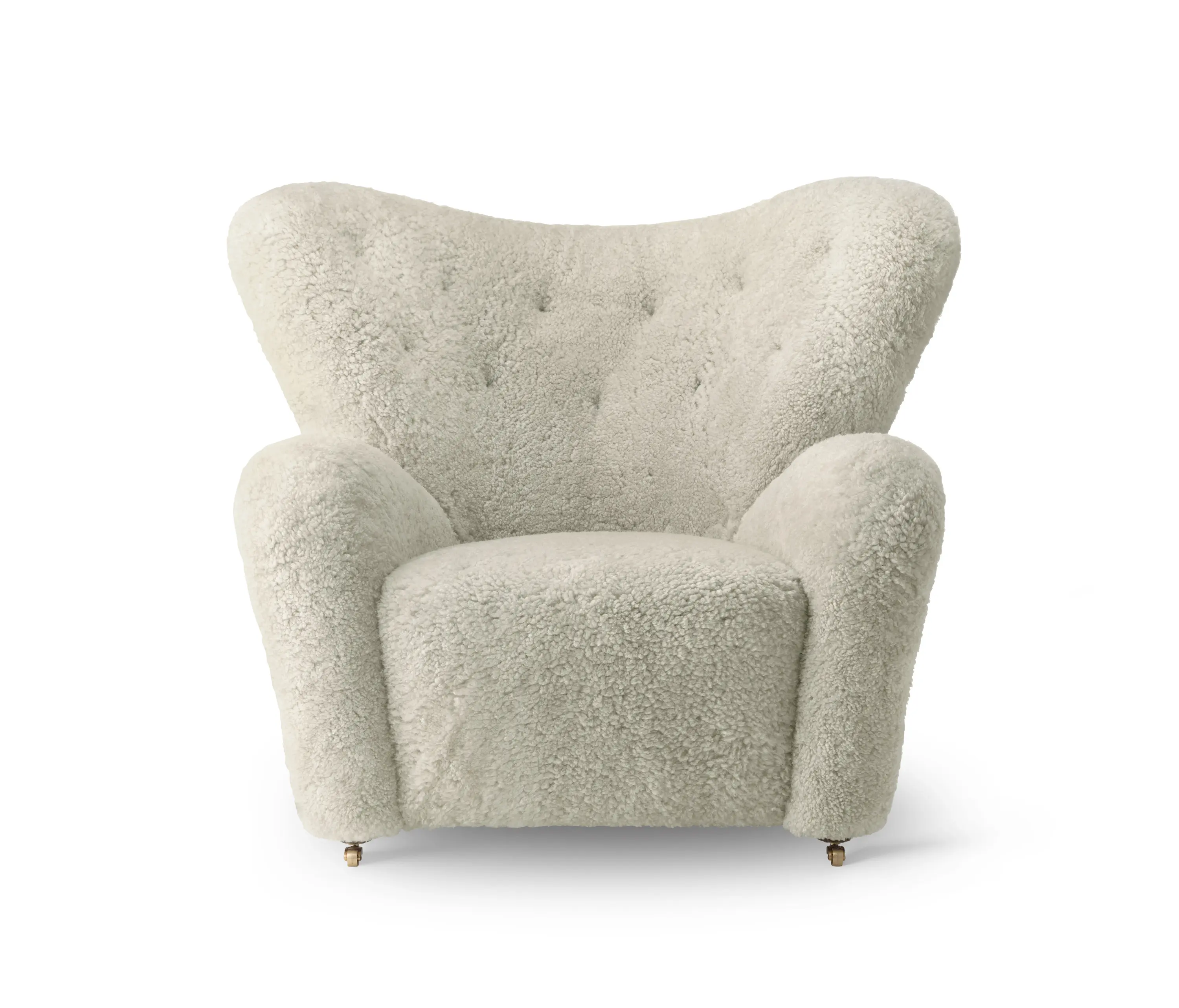 Audo Copenhagen - The Tired Man Sheepskin, Off Green Tea/Dark Oiled Oak