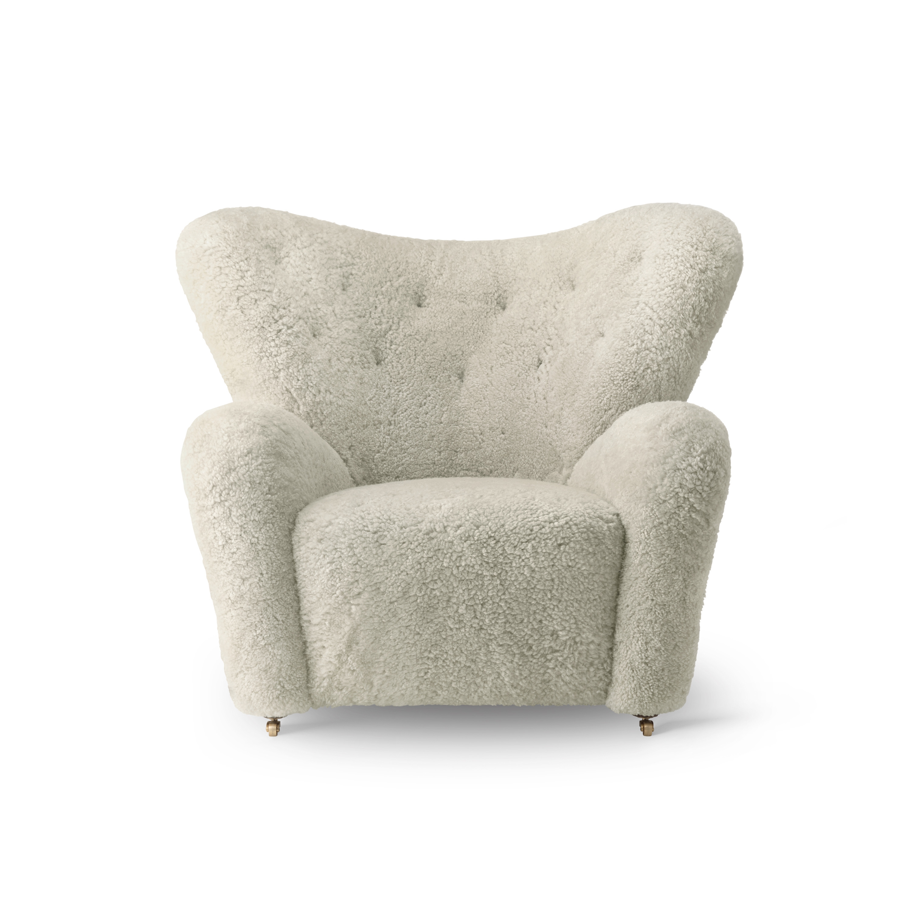 The Tired Man Sheepskin, Off Green Tea/Dark Oiled Oak