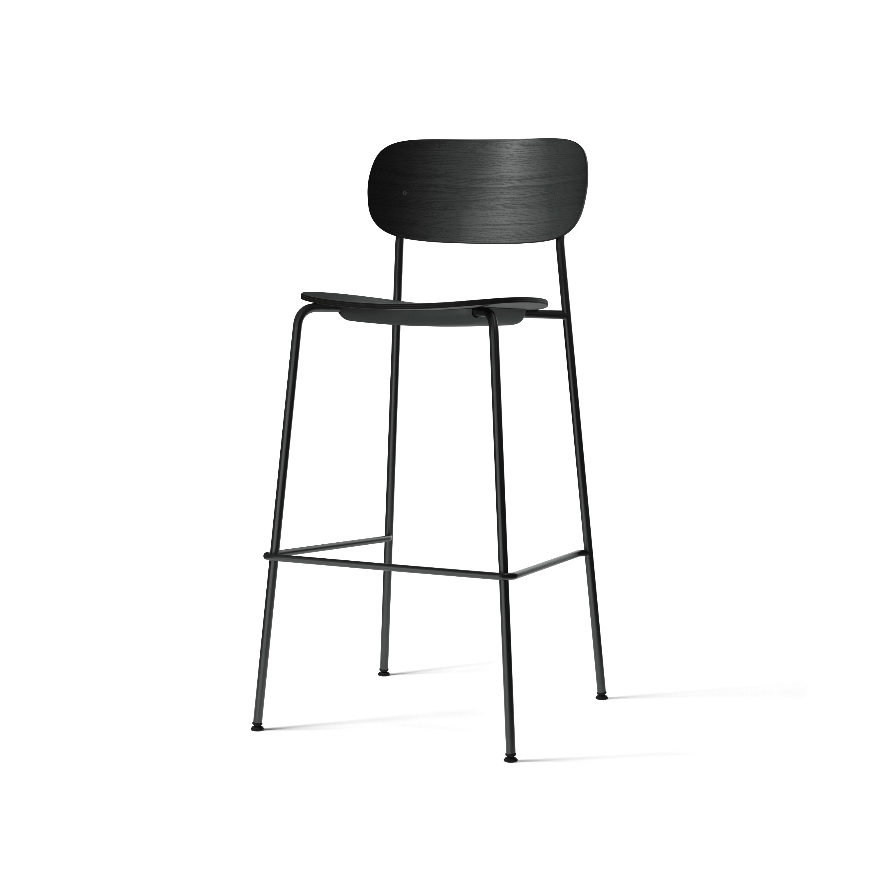 Co Bar Chair, Black Steel | Black Oak
