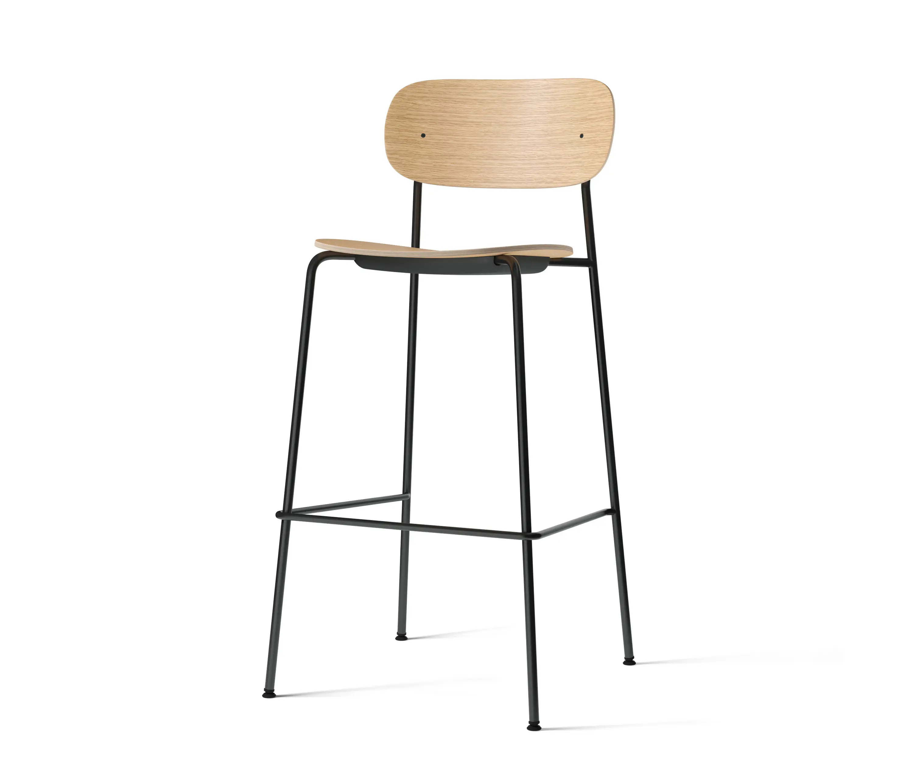Audo Copenhagen - Co Bar Chair, Black Steel | Natural Oak