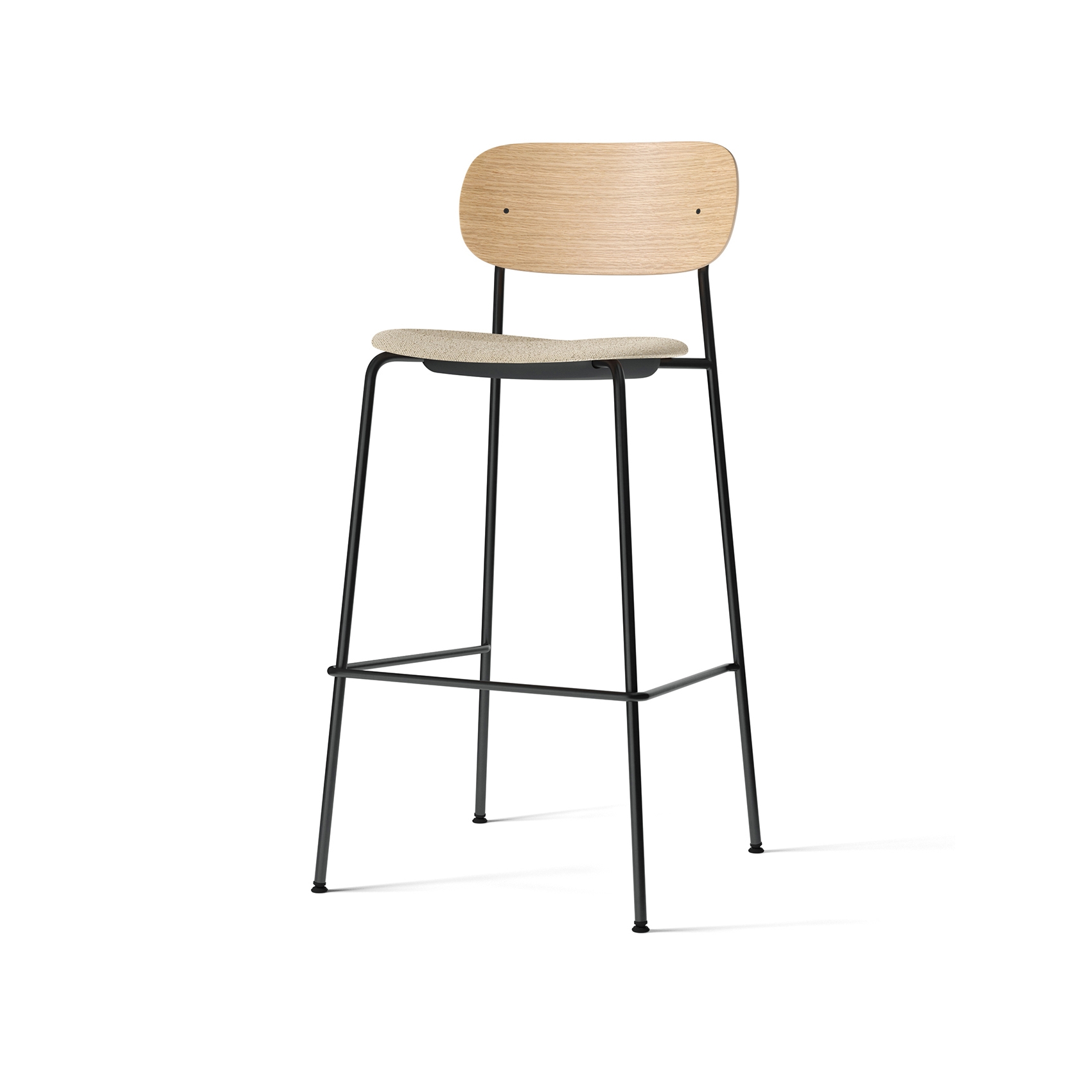 Mostra il prodotto Co Bar Chair, Black Steel | Natural Oak / Audo Bouclé 02 del produttore Audo Copenhagen