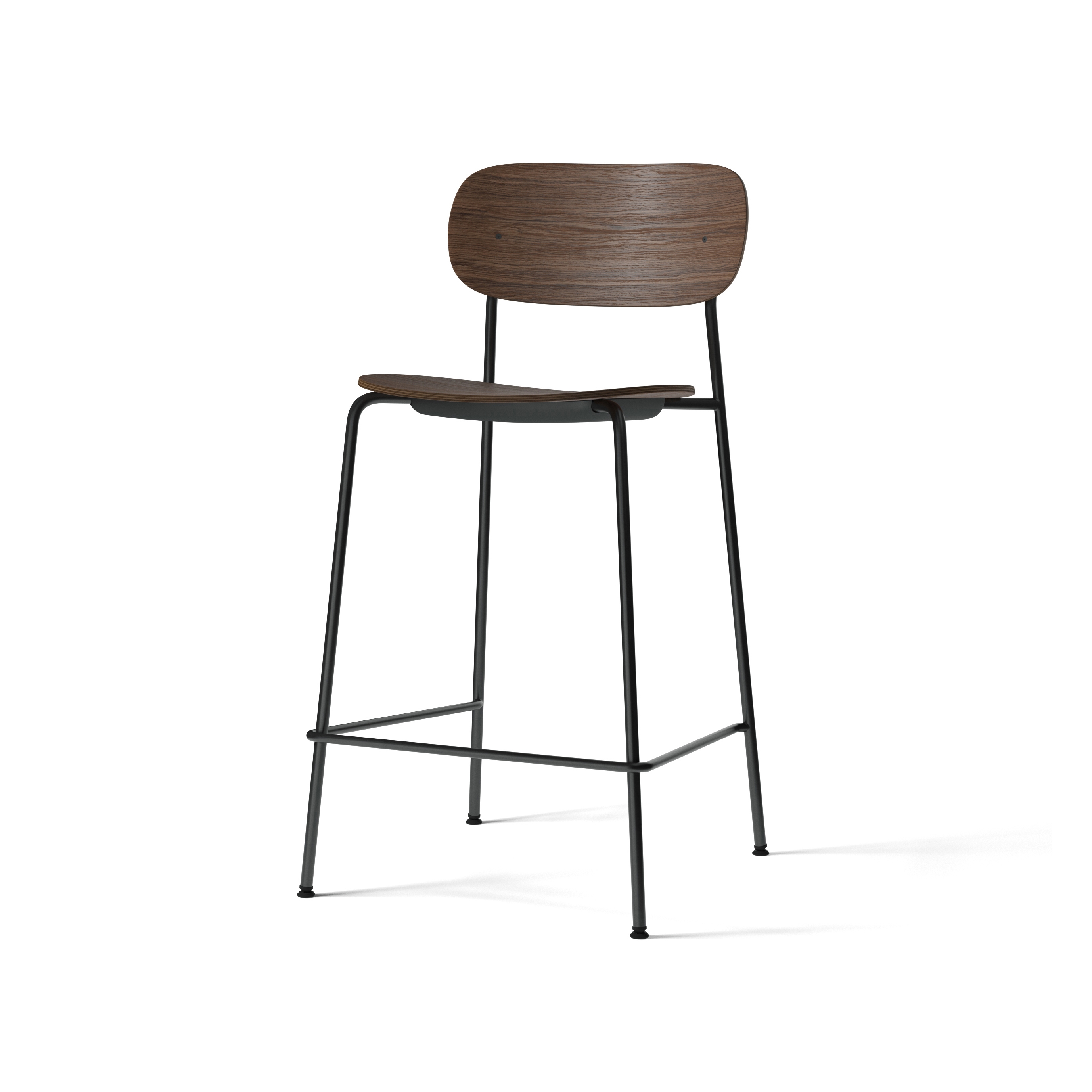 Co Counter Chair, Black Steel | Dark Stained Oak