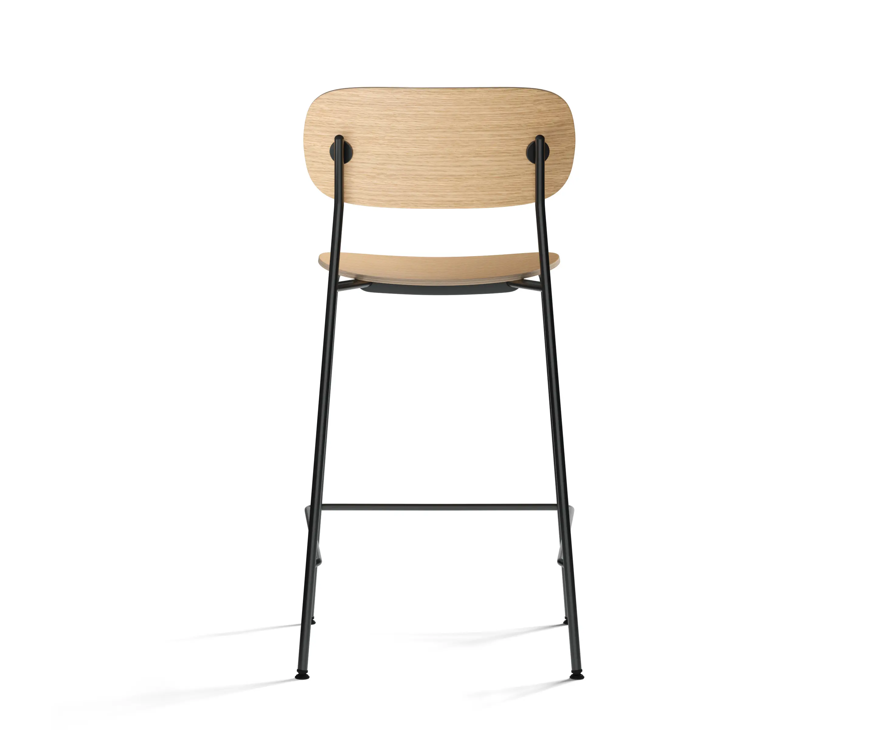 Audo Copenhagen - Co Counter Chair, Black Steel | Natural Oak