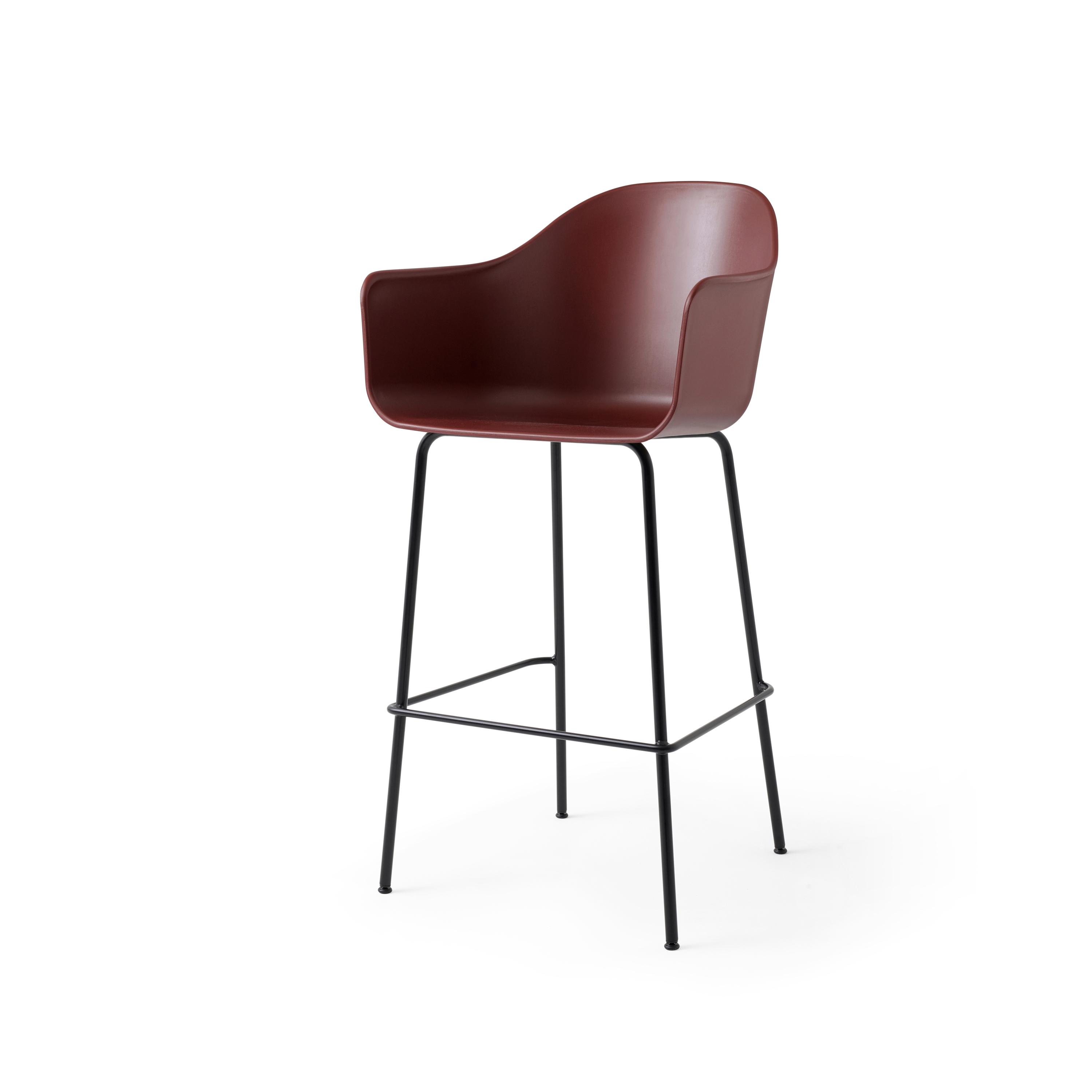 Mostrar el producto Harbour Bar Chair | Black Steel, Burned Red, Plastic del fabricante Audo Copenhagen