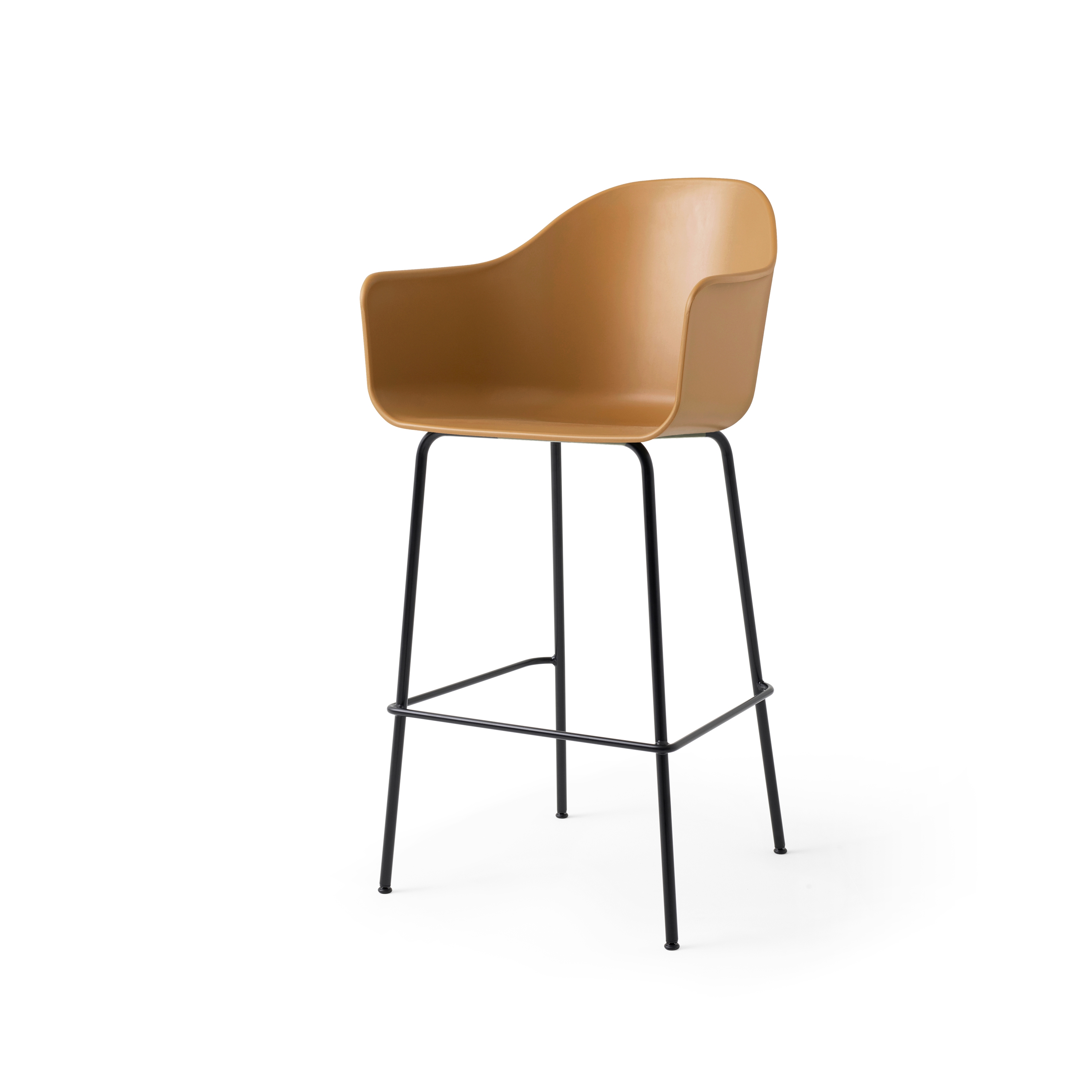 Harbour Bar Chair | Black Steel, Khaki, Plastic