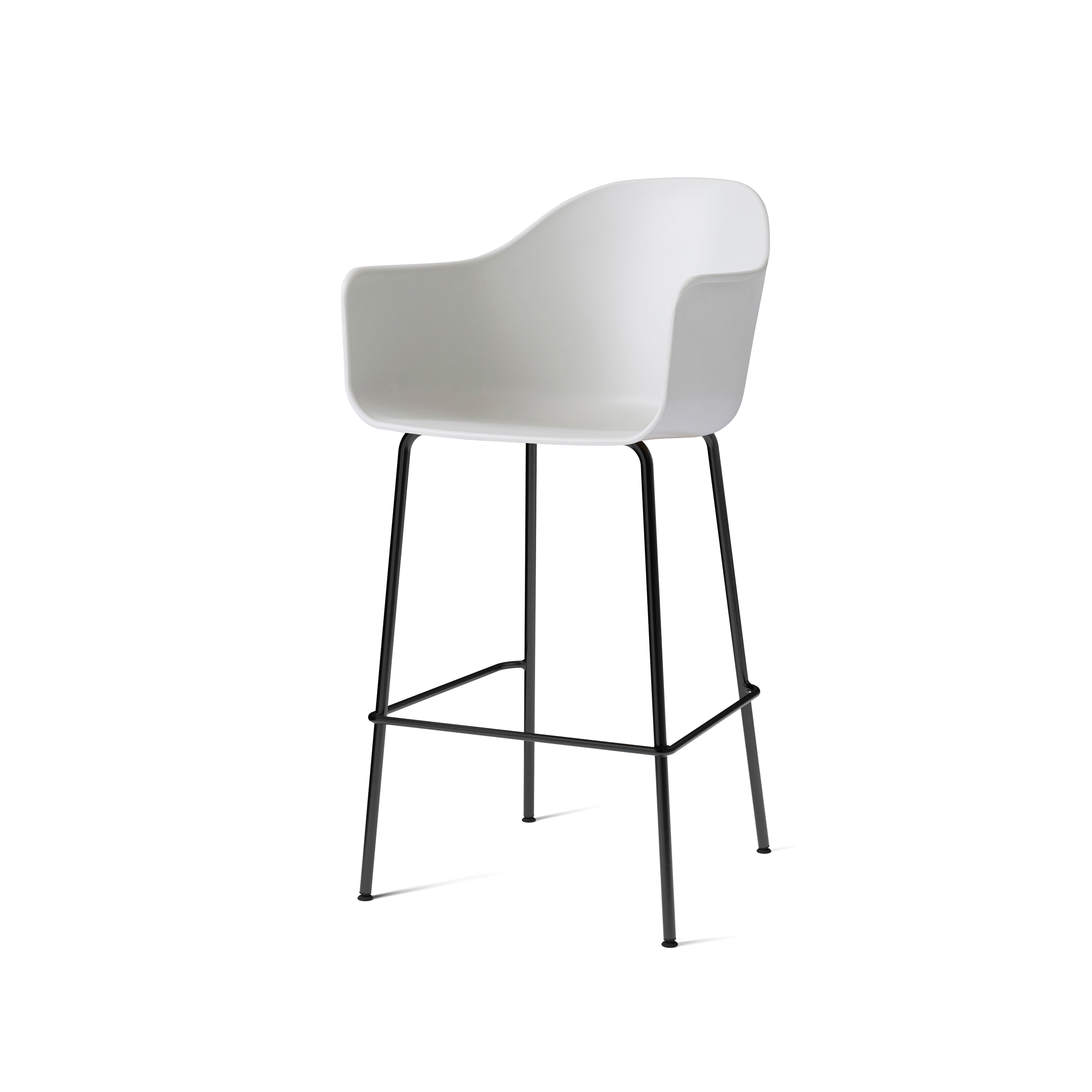 Harbour Bar Chair | Black Steel, Light Grey, Plastic