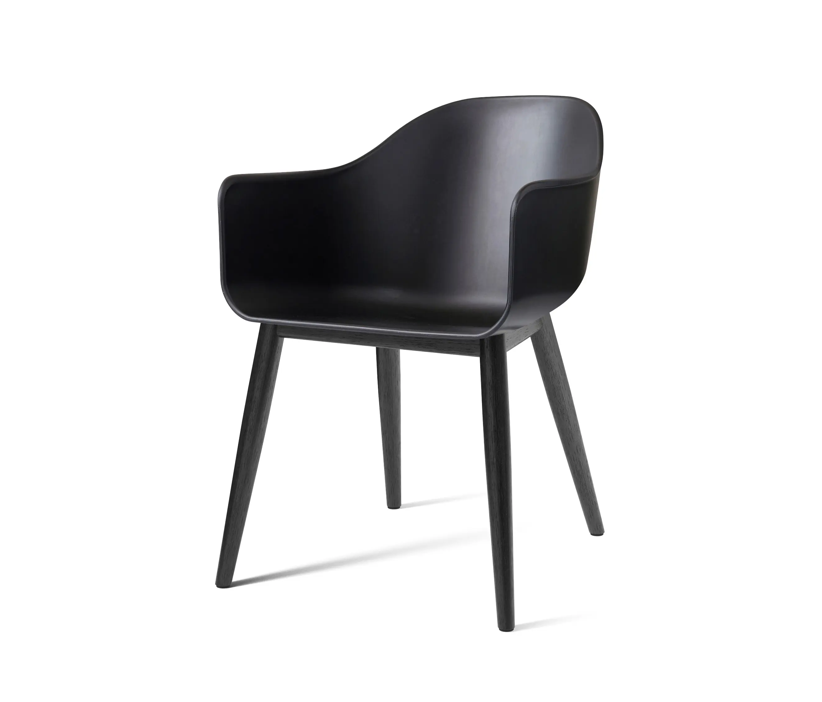 Audo Copenhagen - Harbour Dining Chair | Black Oak, Black Plastic