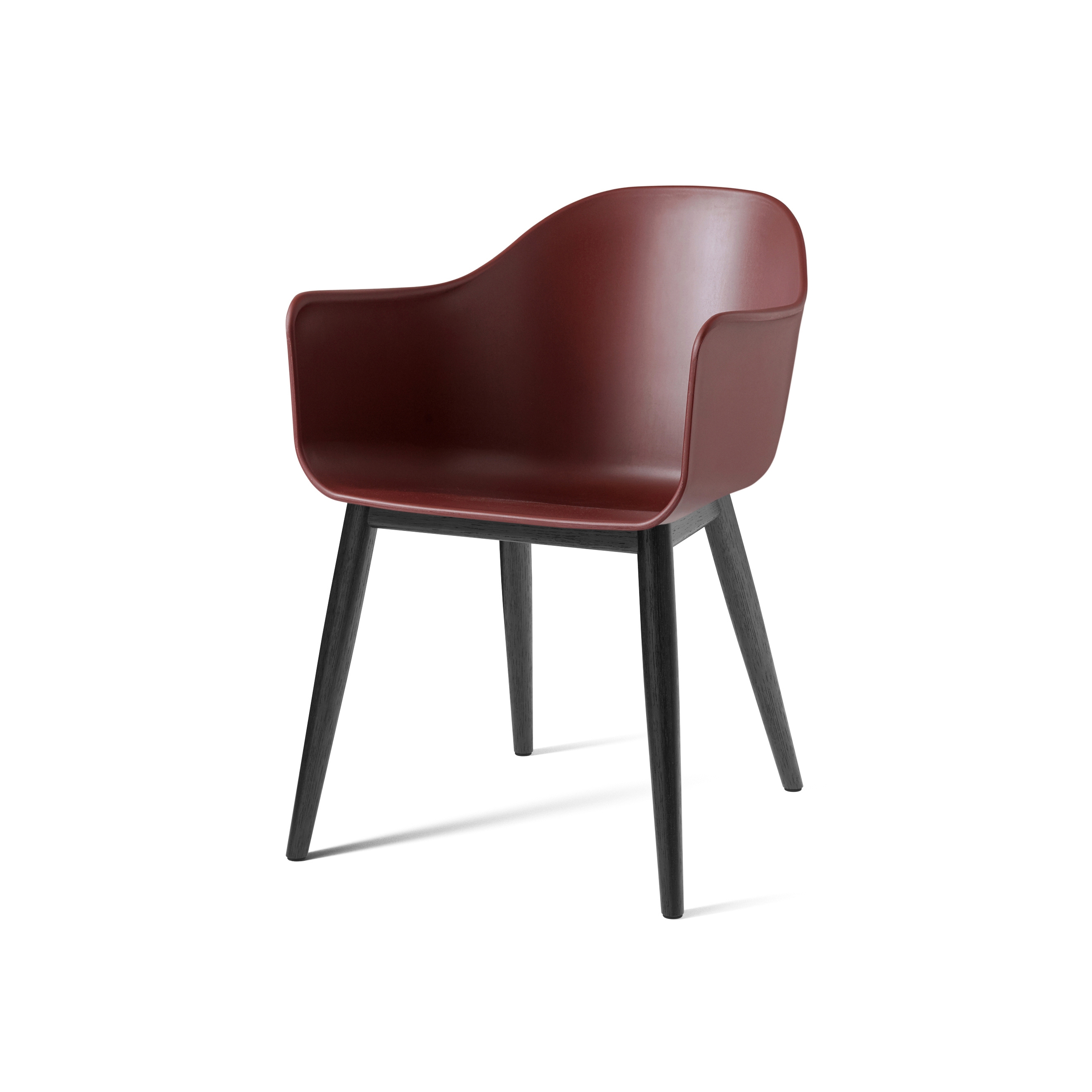 Harbour Dining Chair | Black Oak, Burned Red Plastic