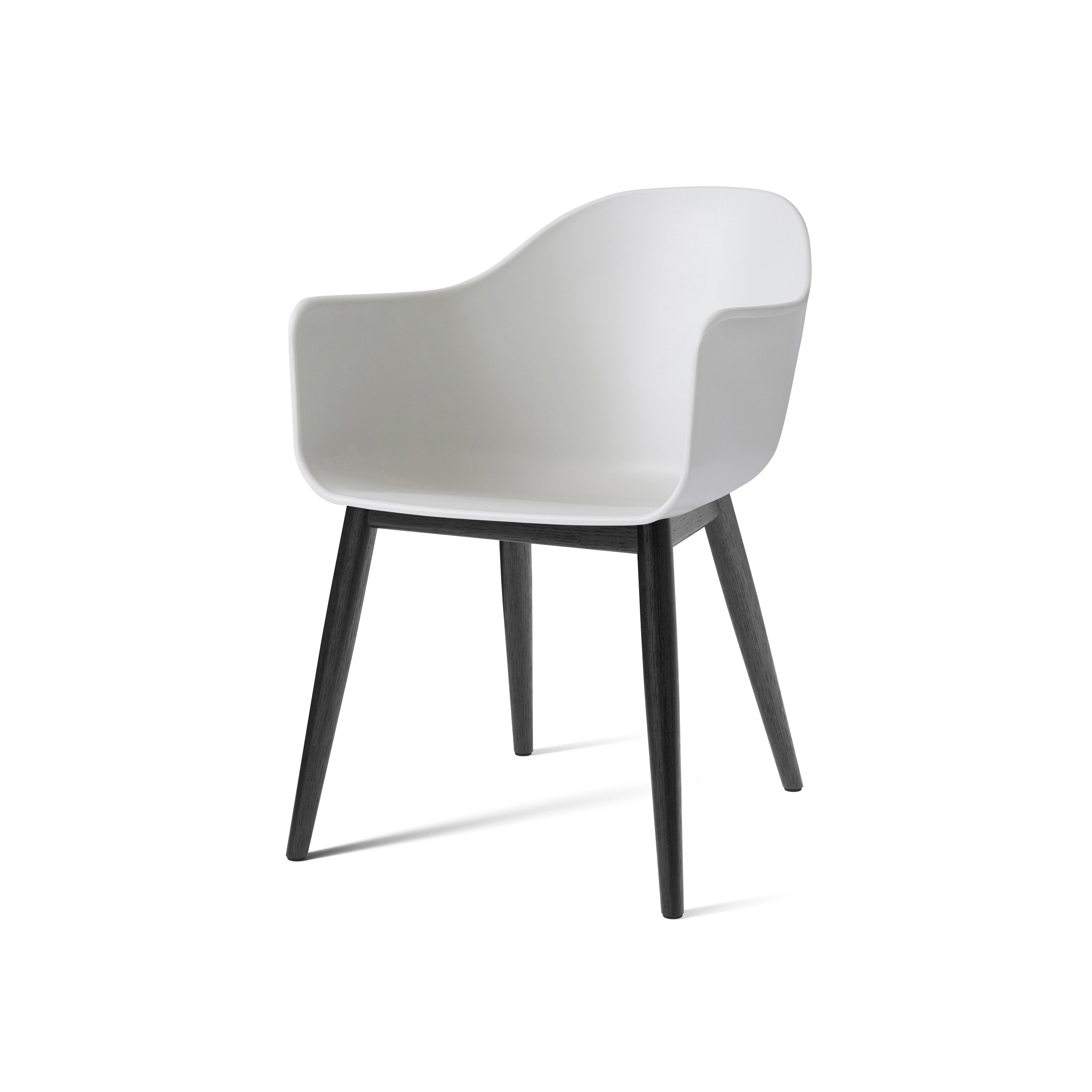 Harbour Dining Chair | Black Oak, Light Grey Plastic