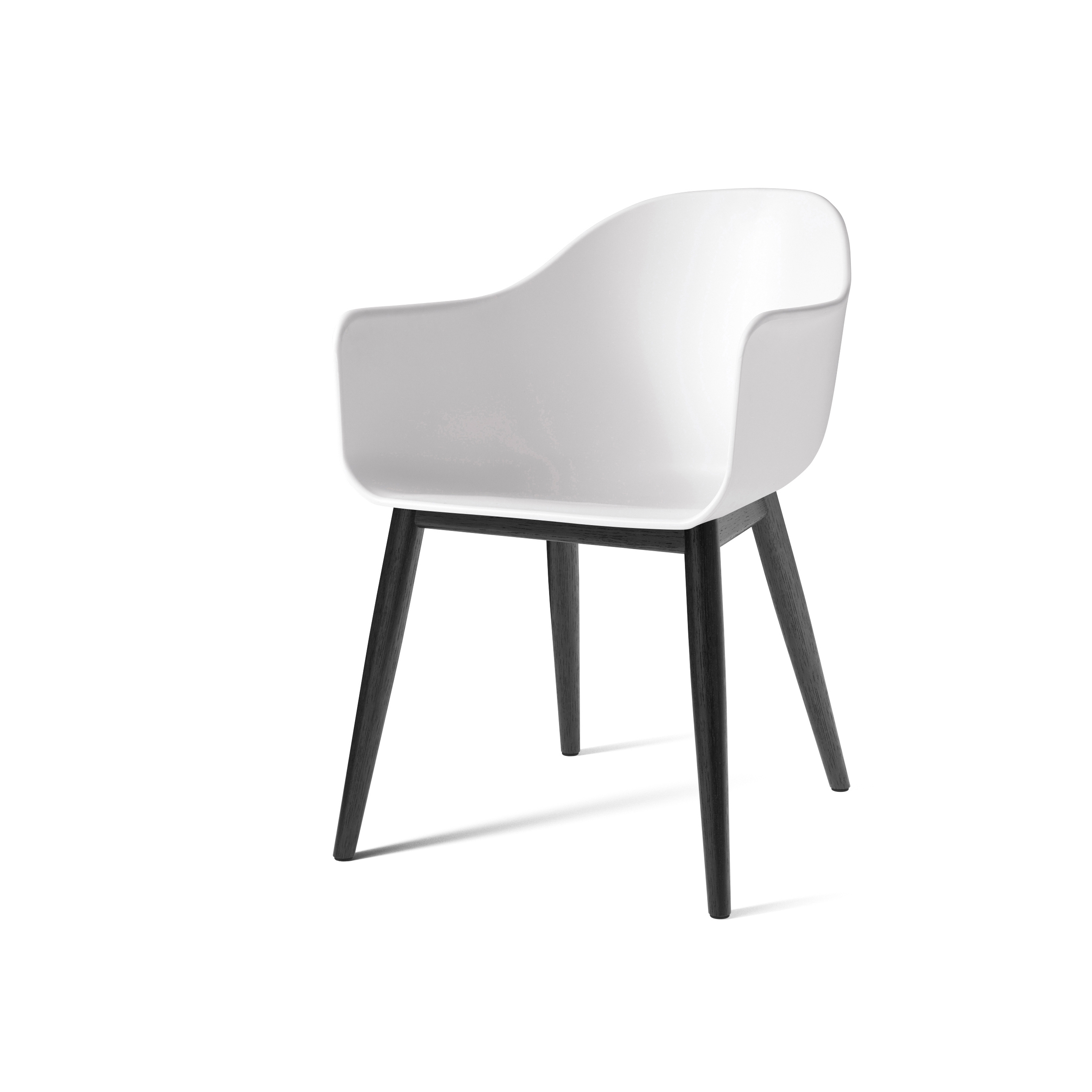 Harbour Dining Chair | Black Oak, White Plastic