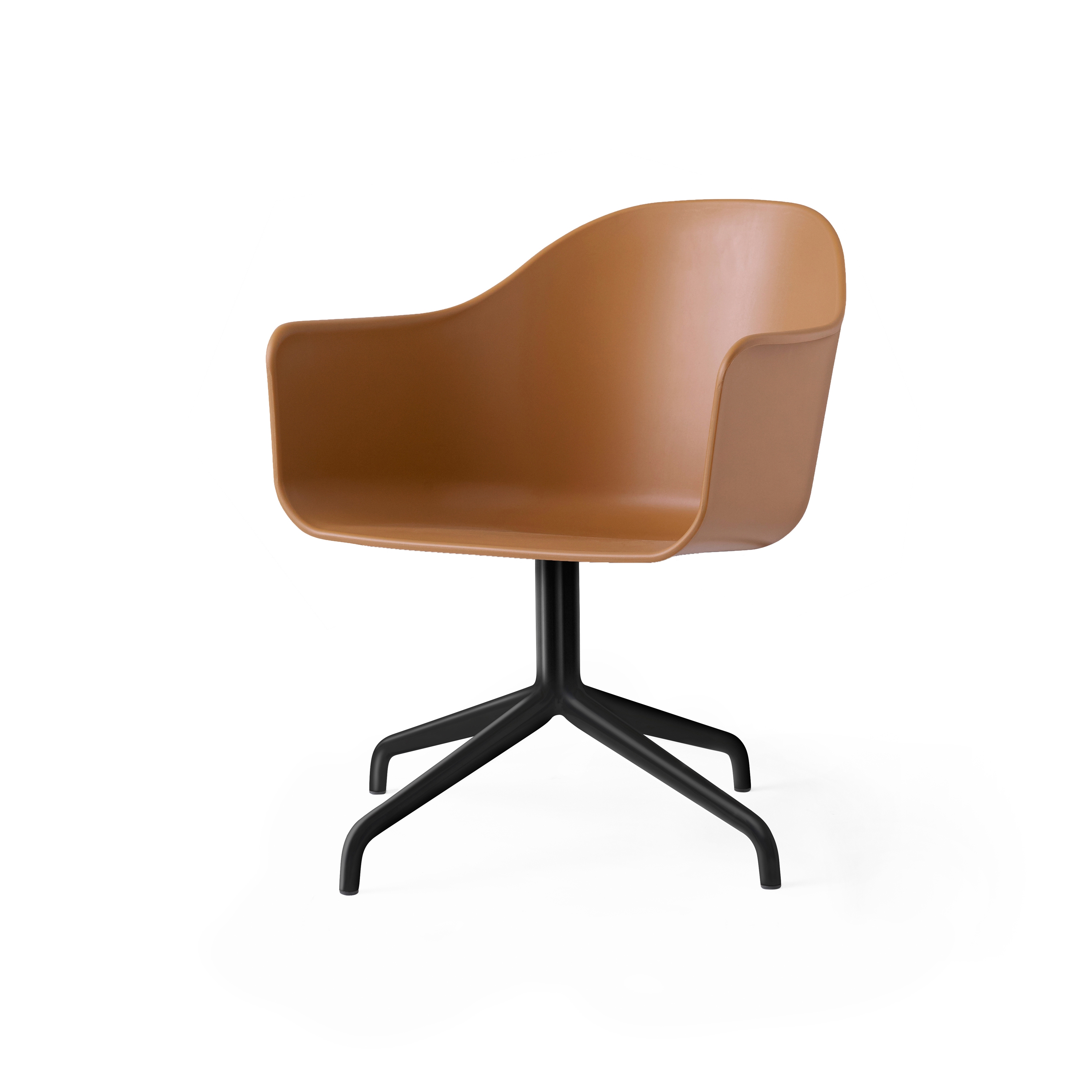 Display product Harbour Dining Chair, Star Base W.Swivel | Black Aluminium, Khaki Plastic from manufacturer Audo Copenhagen