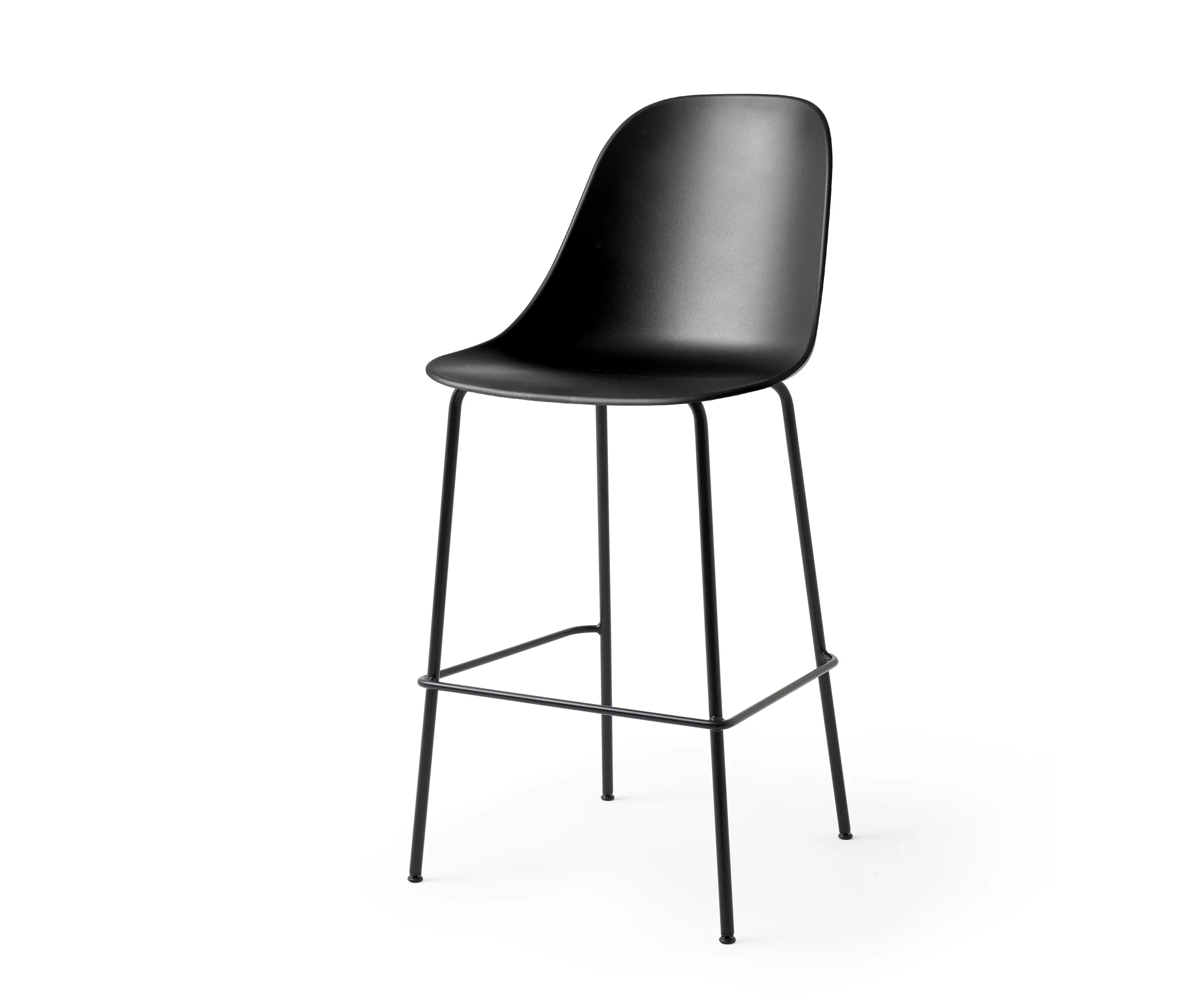 Audo Copenhagen - Harbour Side Bar Chair | Black Steel, Black, Plastic