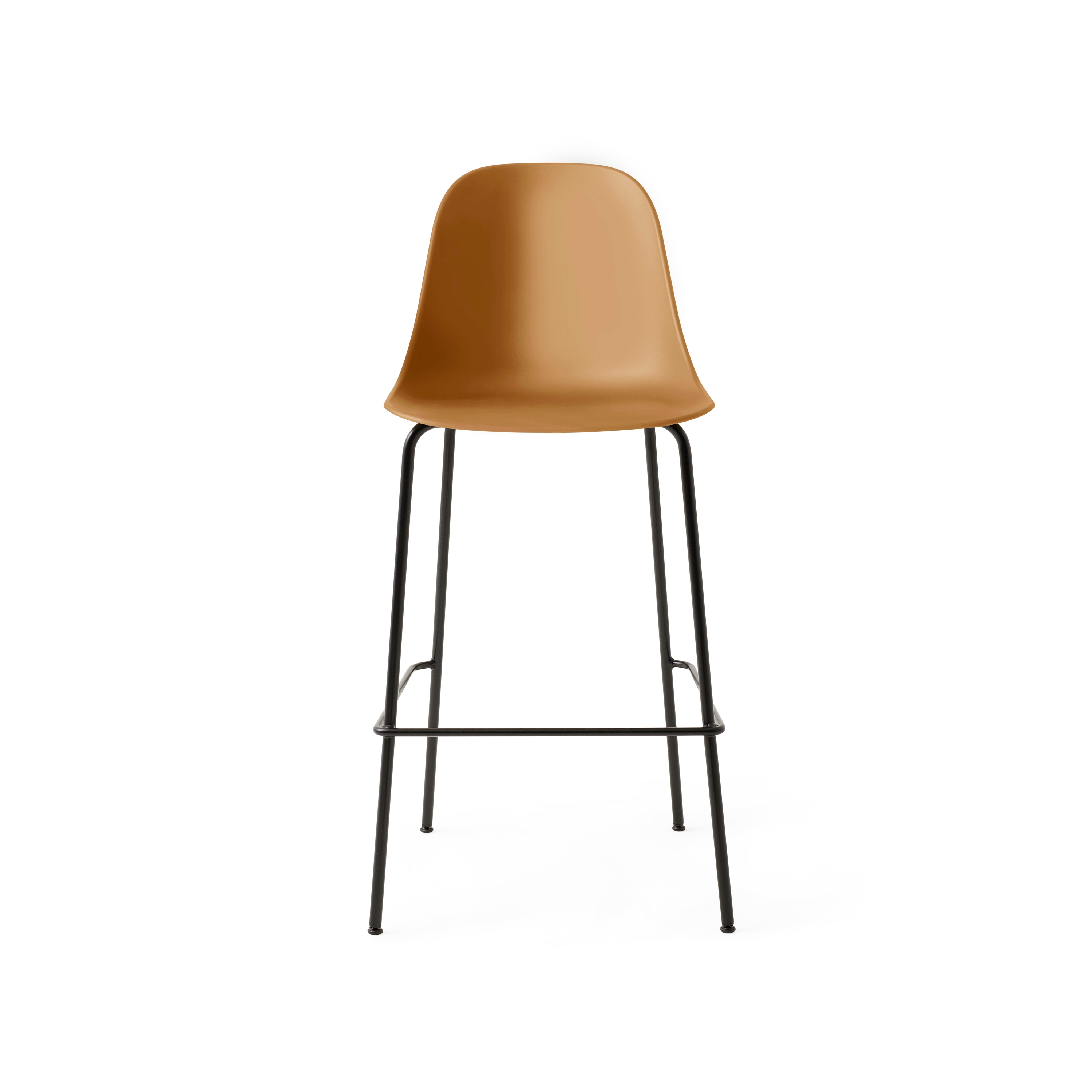 Harbour Side Bar Chair | Black Steel, Khaki Plastic