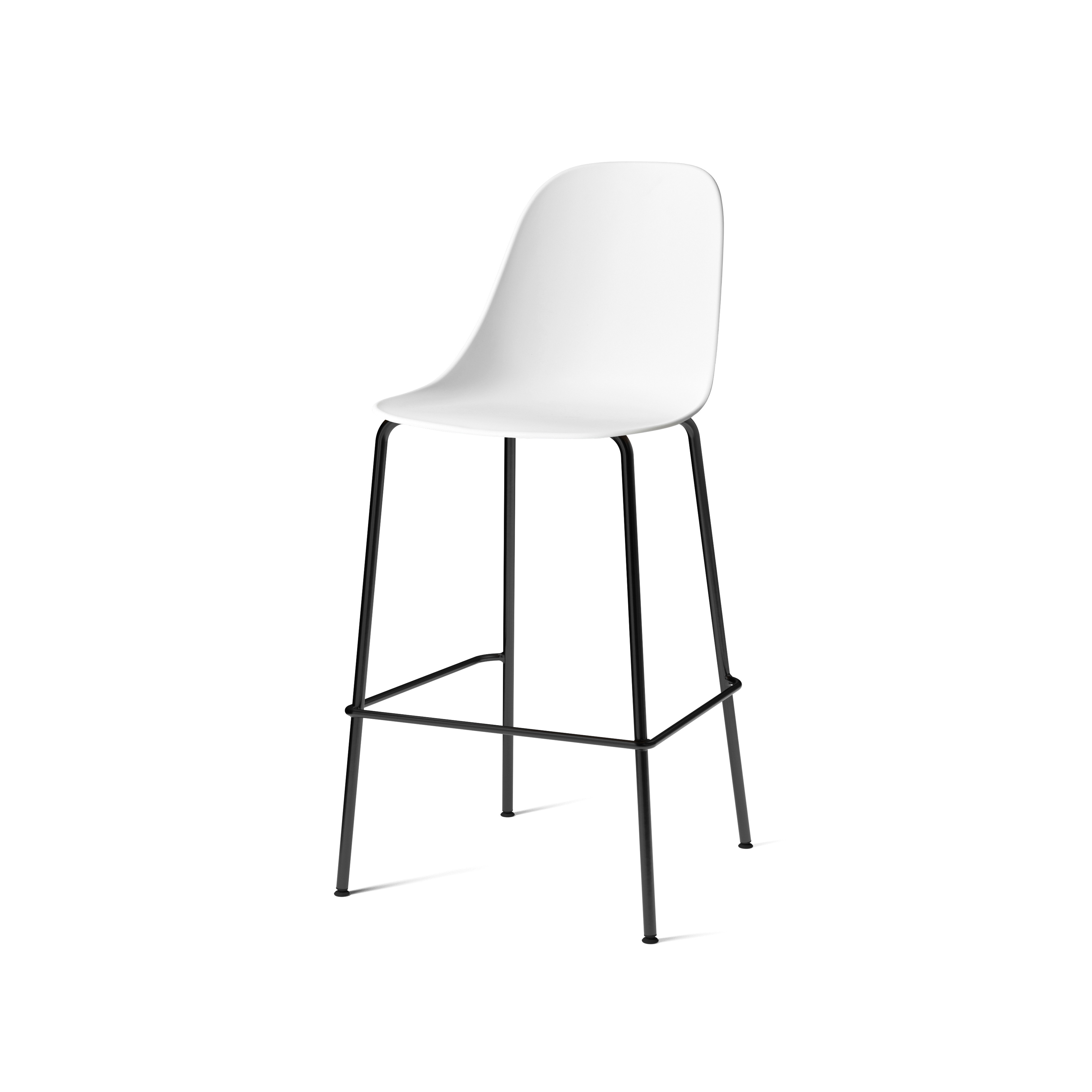 Harbour Side Bar Chair | Black Steel, Light Grey Plastic
