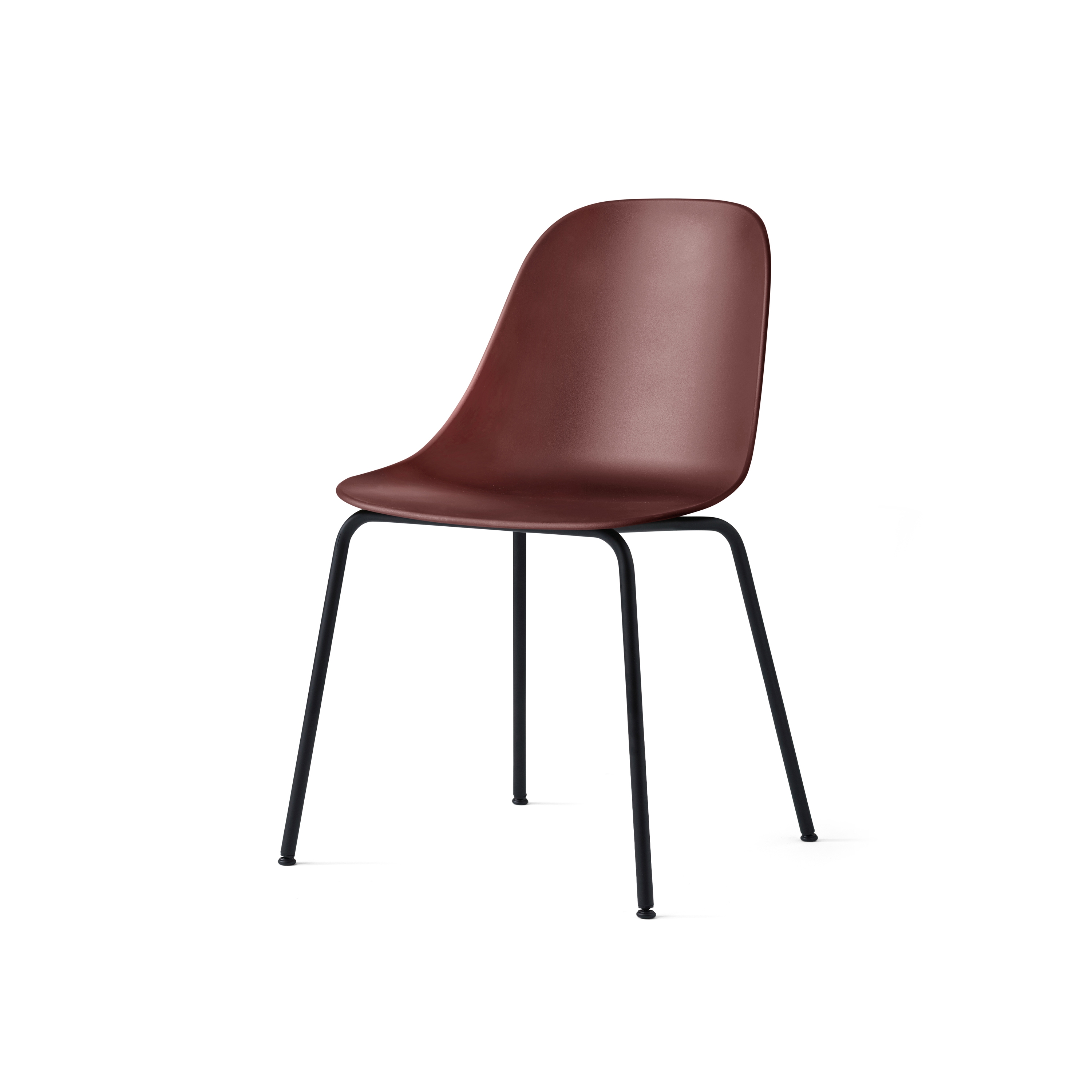Harbour Side Dining Chair | Black Steel, Burned Red Plastic
