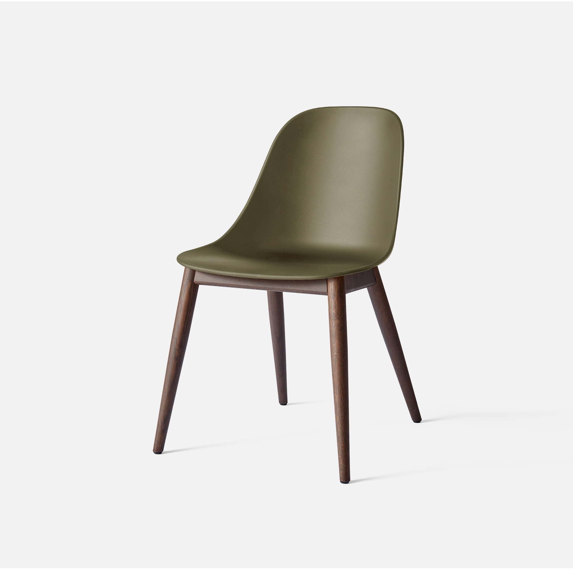 Display product Harbour Side Dining Chair | Dark Stained Oak, Olive Plastic from manufacturer Audo Copenhagen