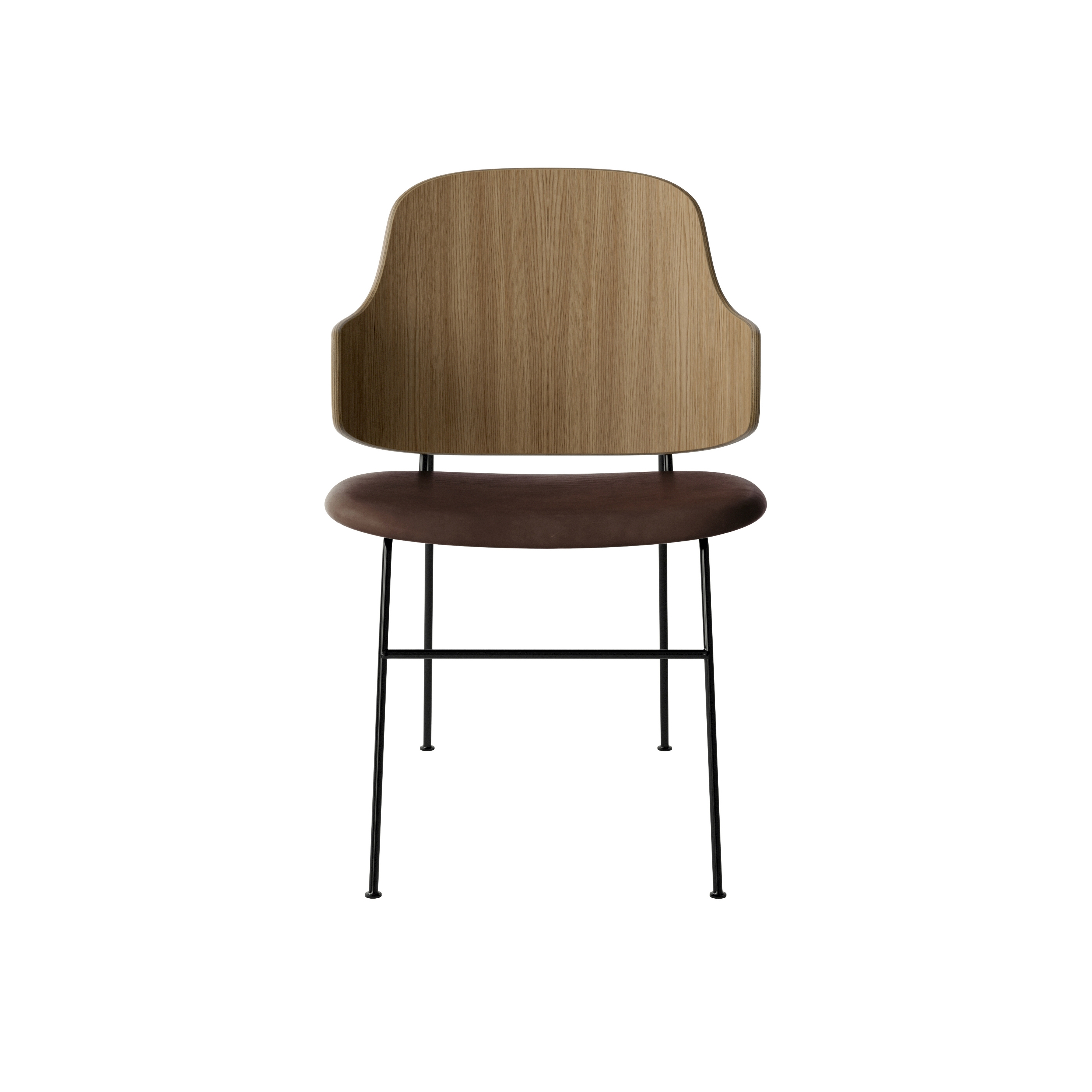 The Penguin Dining Chair, Black Steel | Natural Oak / Dakar 0329