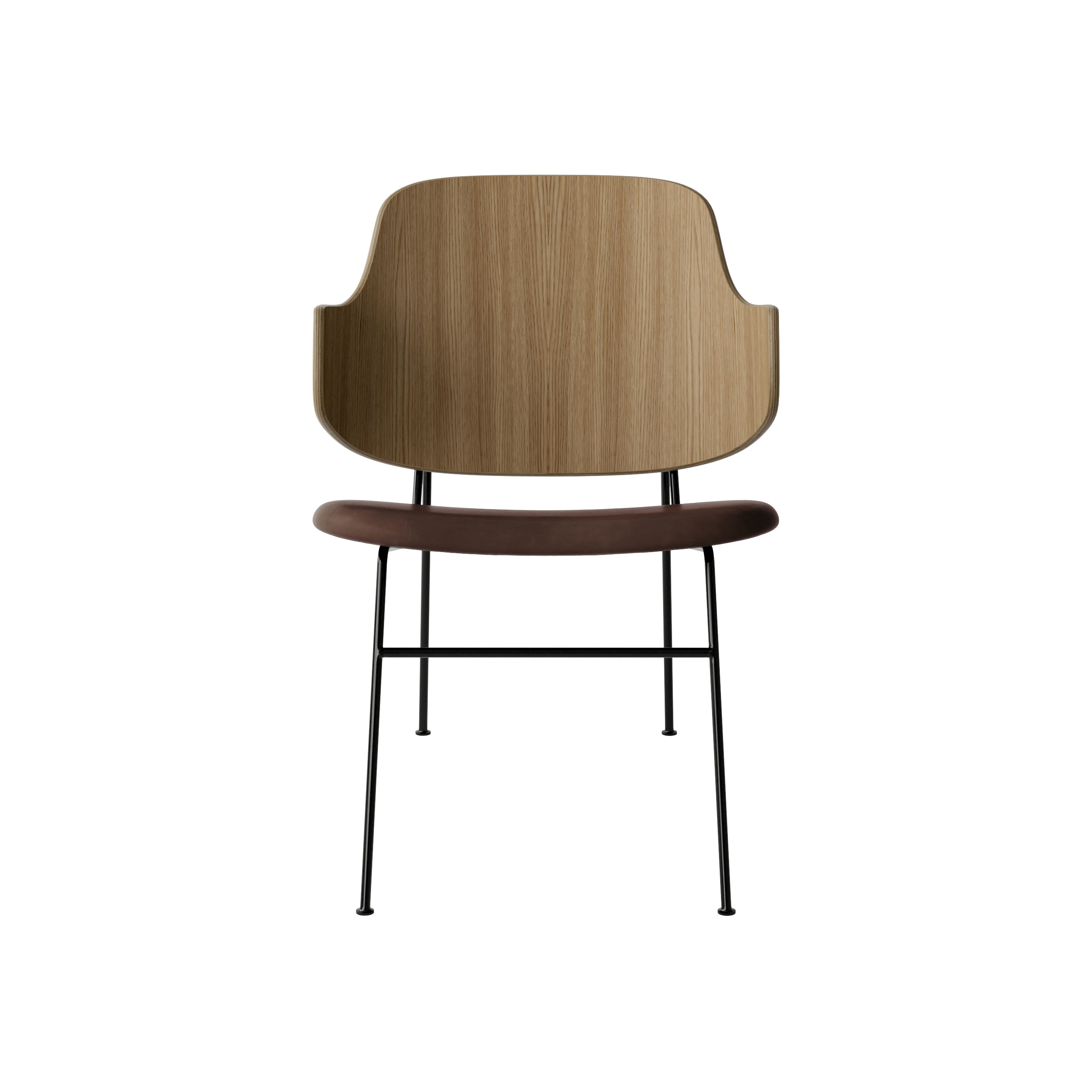 The Penguin Lounge Chair, Black Steel | Natural Oak / Dakar 0329
