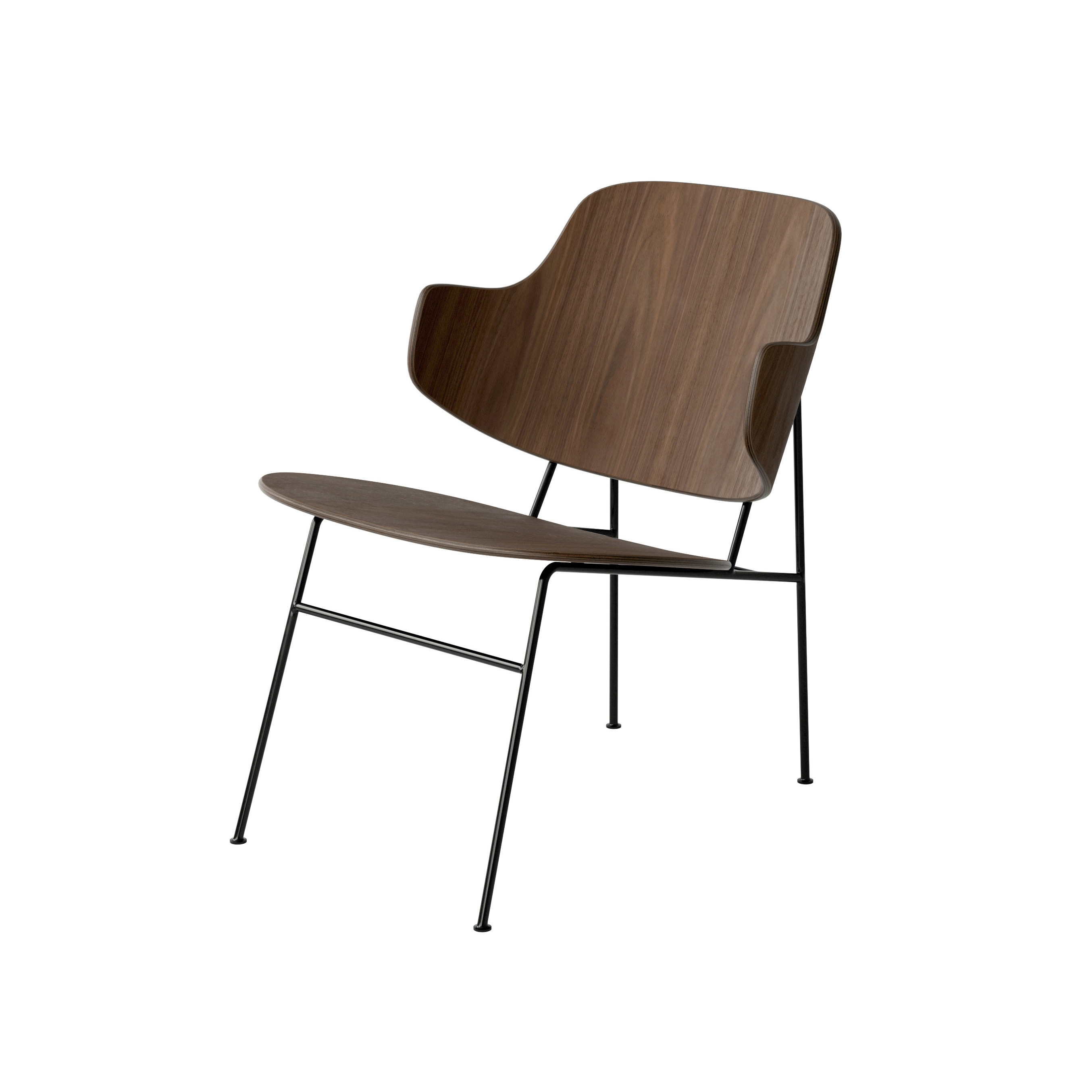 Mostra il prodotto The Penguin Lounge Chair, Black Steel | Walnut del produttore Audo Copenhagen