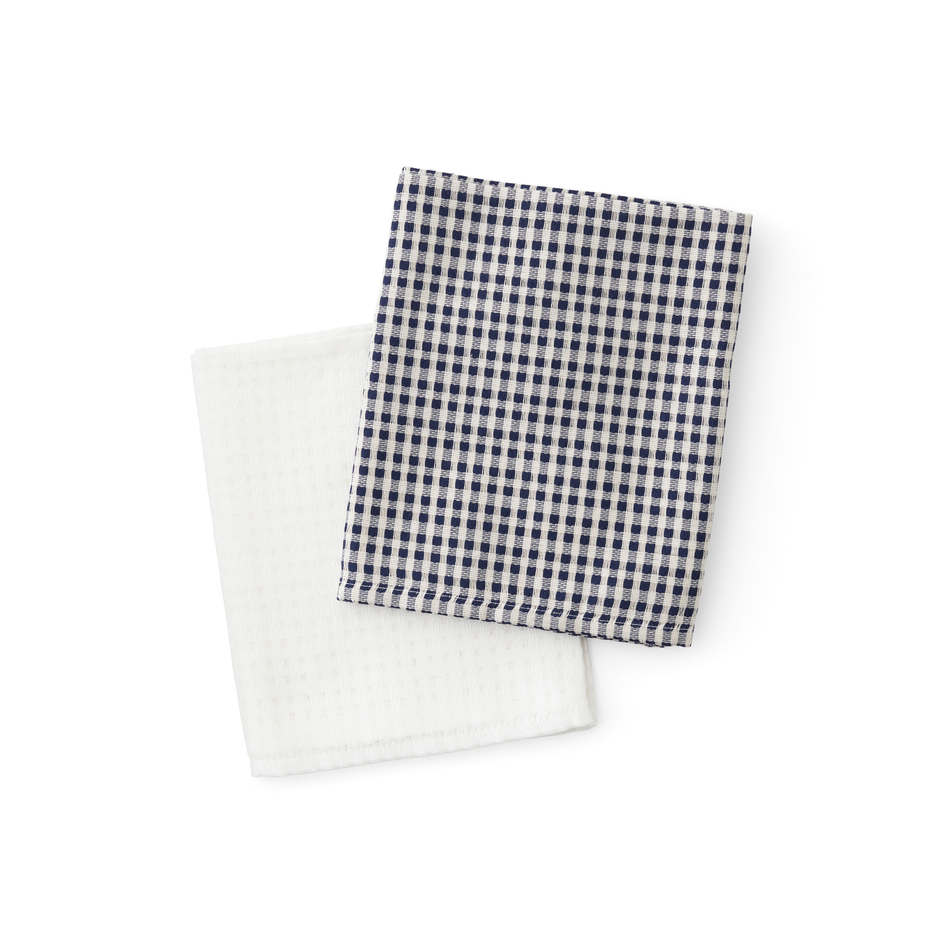Troides Tea Towel, 40 X 67 | Indigo / White, 2-pack