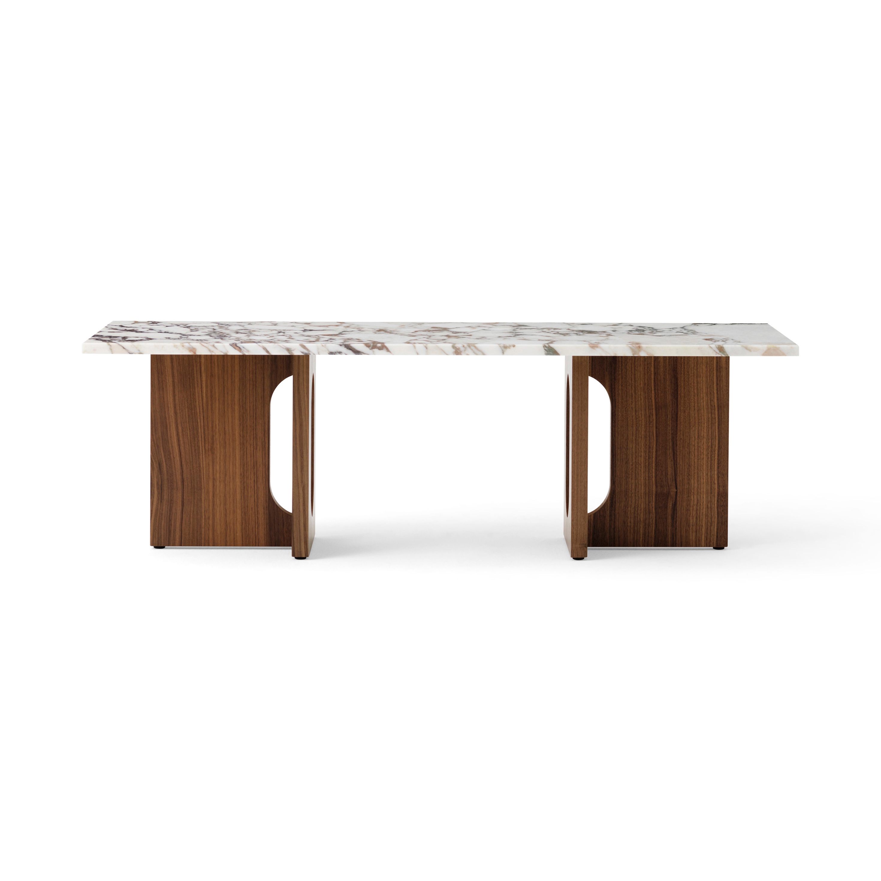 Androgyn Lounge Table, Walnut | Calacatta Viola Marble