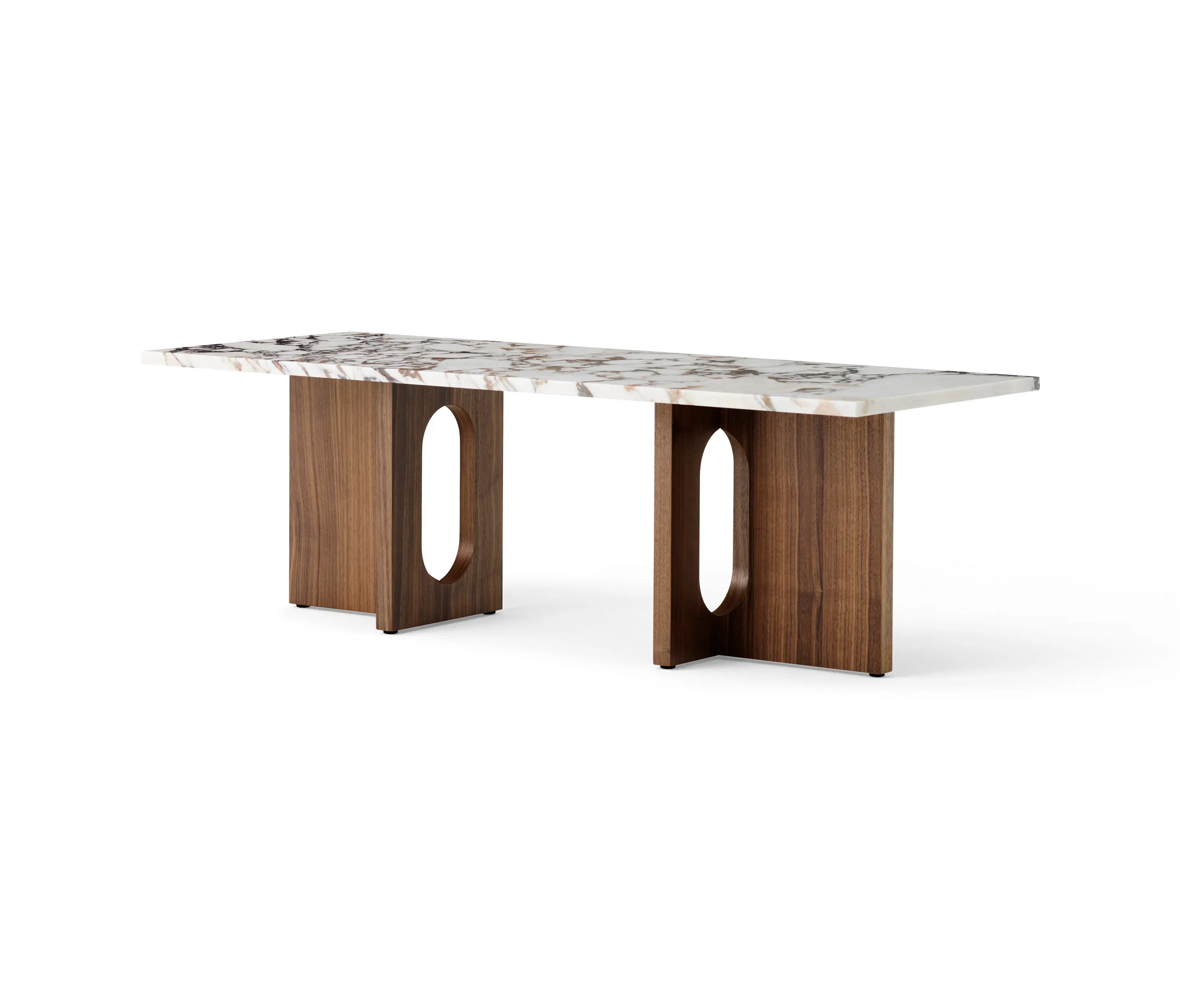 Audo Copenhagen - Androgyn Lounge Table, Walnut | Calacatta Viola Marble