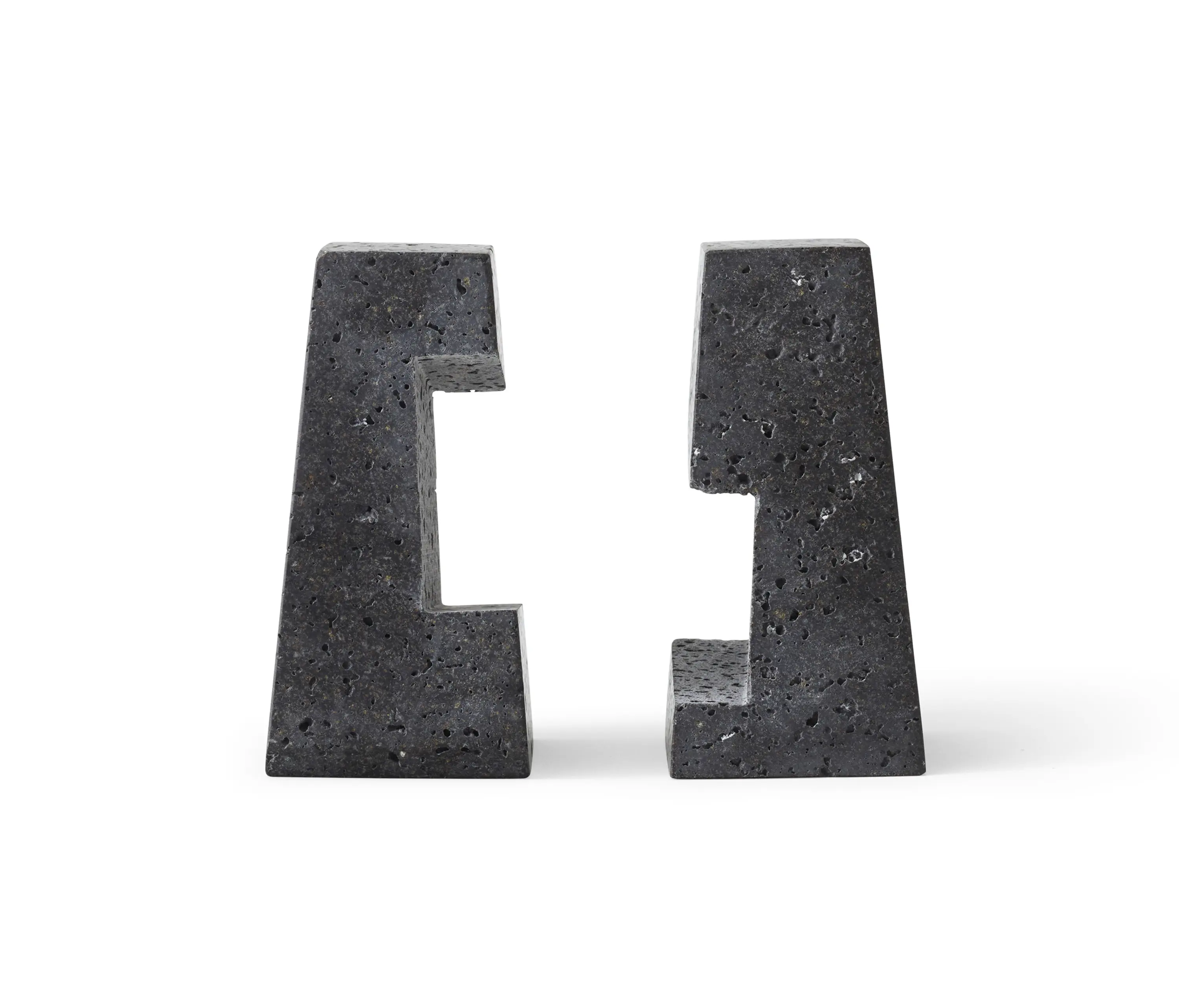 Audo Copenhagen - Colin King Collection, Converge Book Ends | Lava Stone