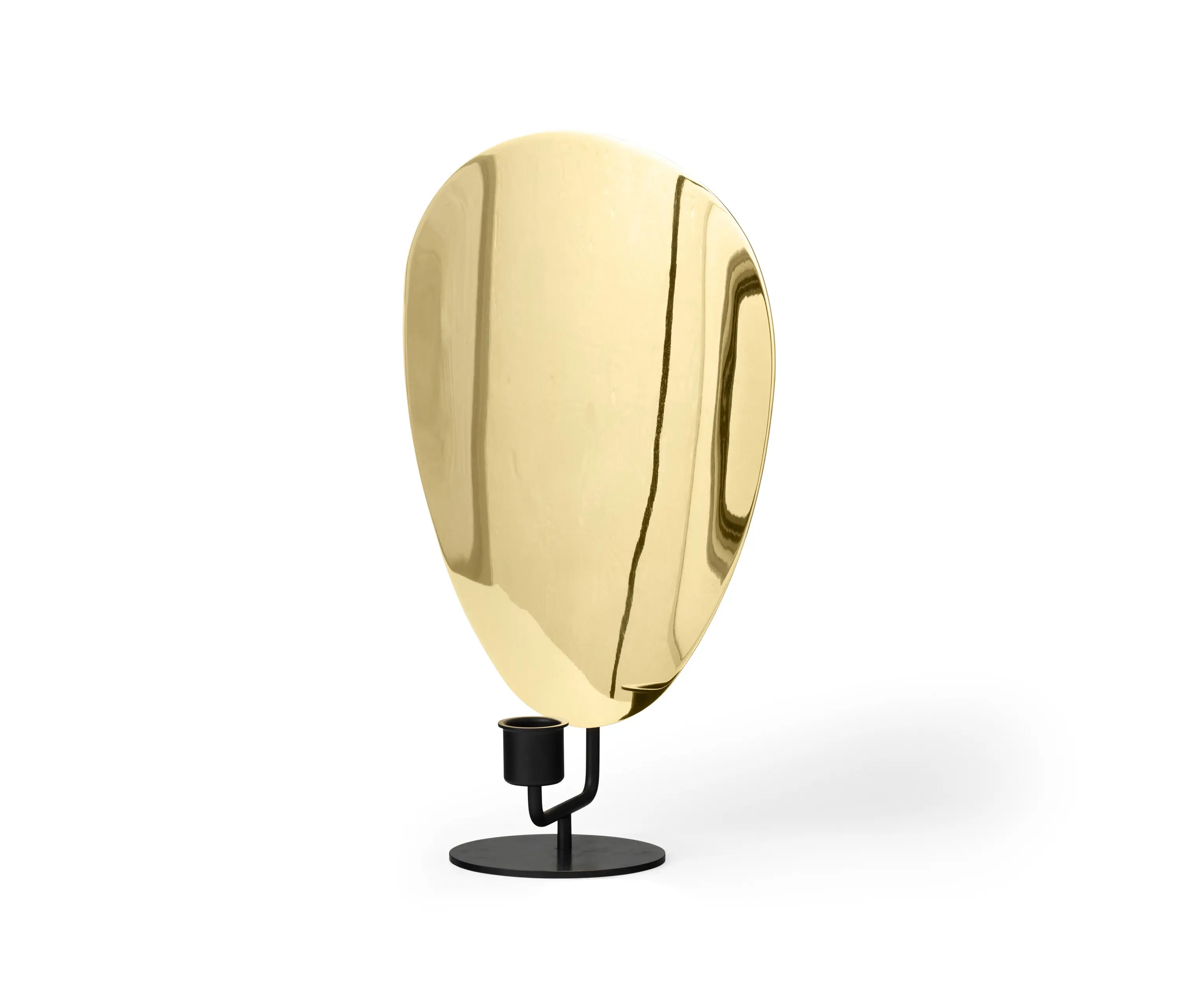 Audo Copenhagen - Flambeau CH, H30, Table | Black/Polished Brass