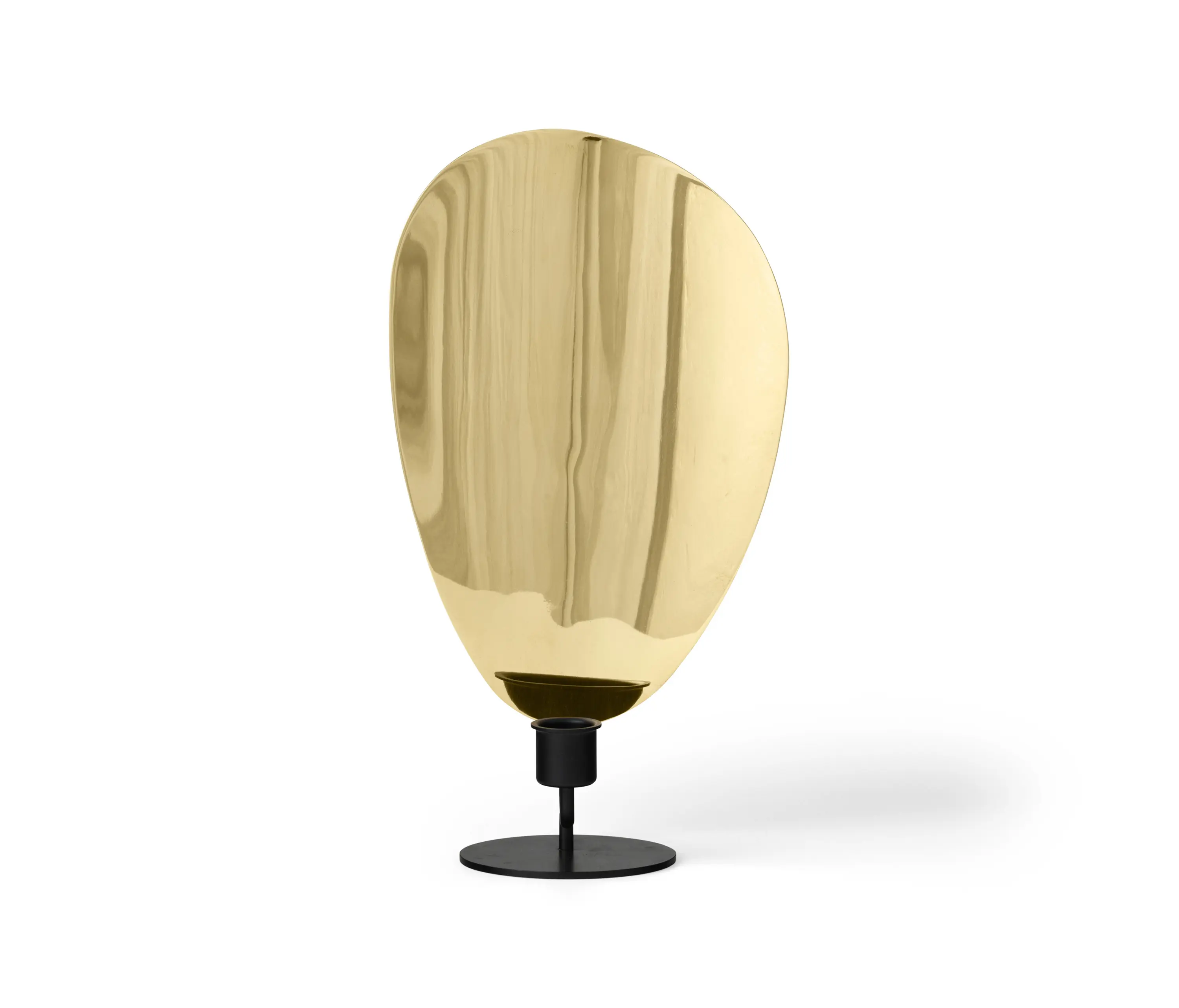 Audo Copenhagen - Flambeau CH, H30, Table | Black/Polished Brass